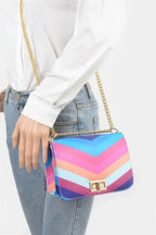 Multi Color Flap Chain Shoulder Bag | Mixtshop LLC