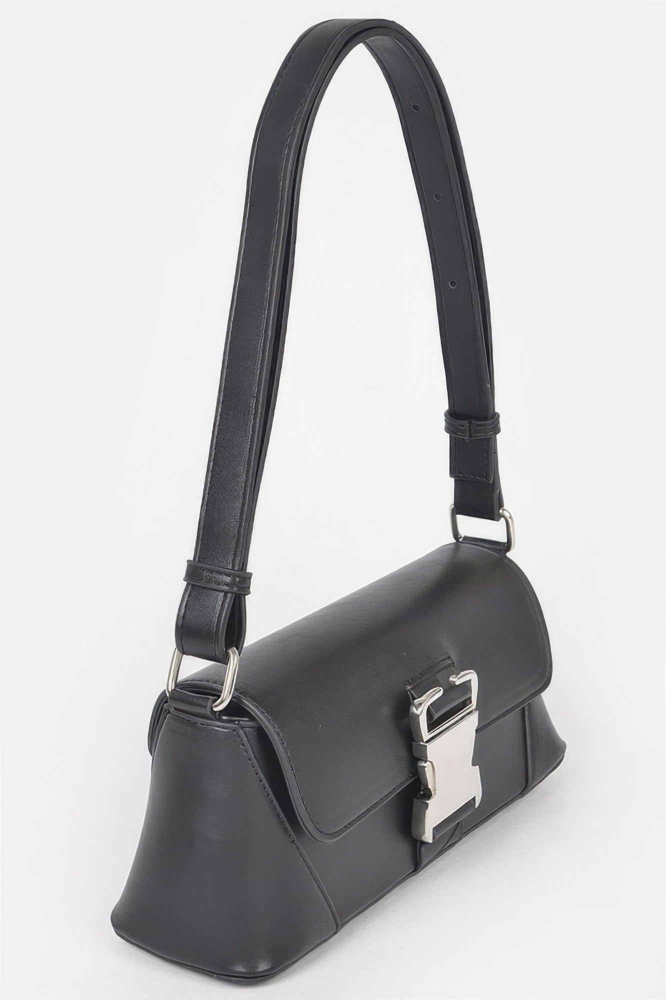Faux Leather Metal Buckle Shoulder Bag Secondary image