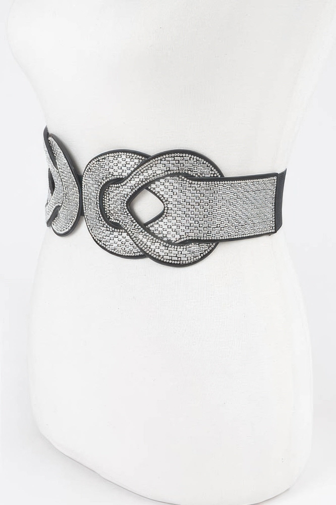 Multi Rhinestone Plus Size Elastic Belt Secondary image