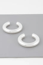 Polished Cream Hoop Earrings | Mixtshop LLC
