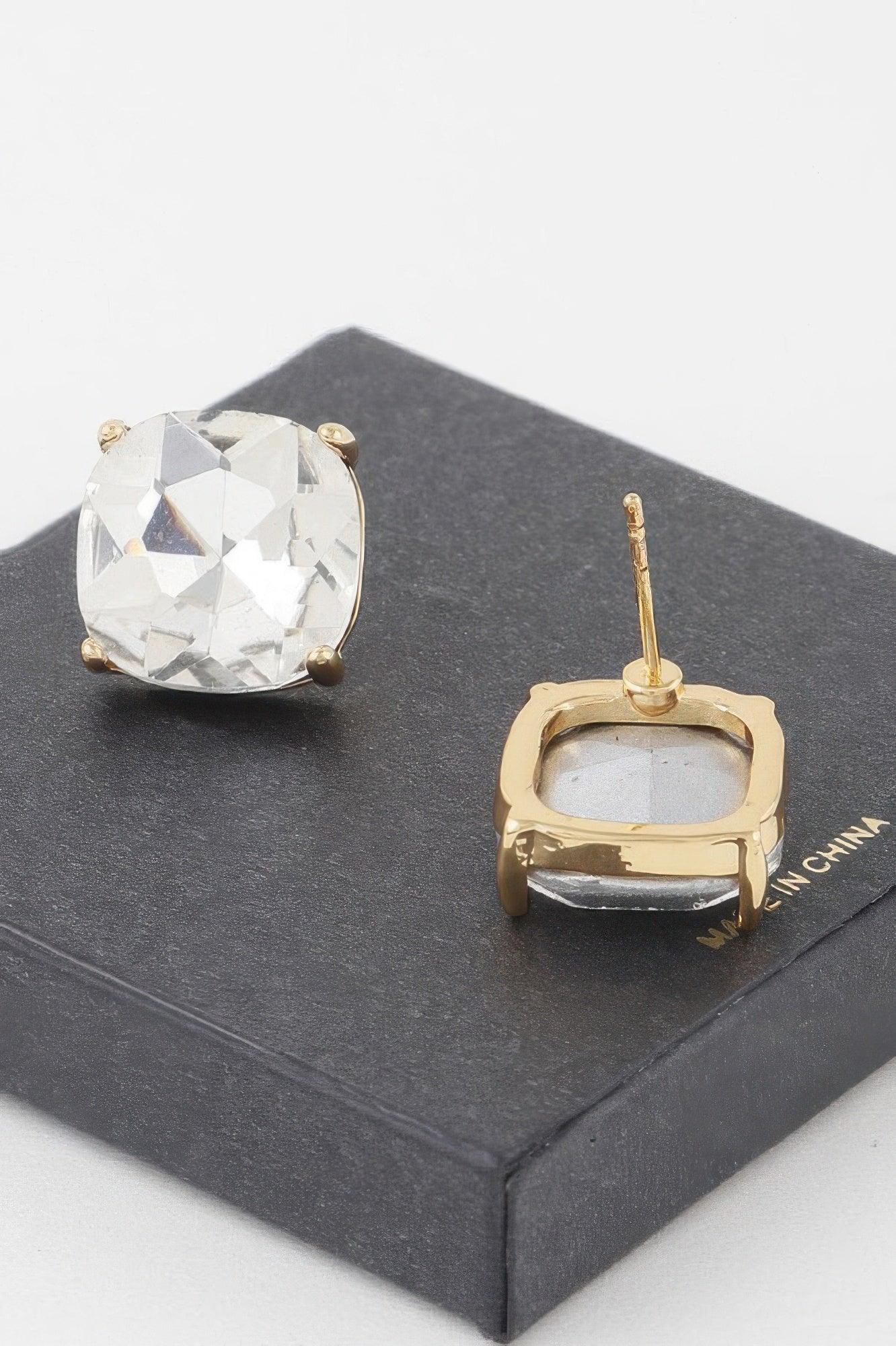 14k Rhinestone Stud Earrings | Mixtshop LLC