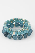 Triple Crystal Beaded Bracelet | Mixtshop LLC
