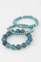 Triple Crystal Beaded Bracelet | Mixtshop LLC