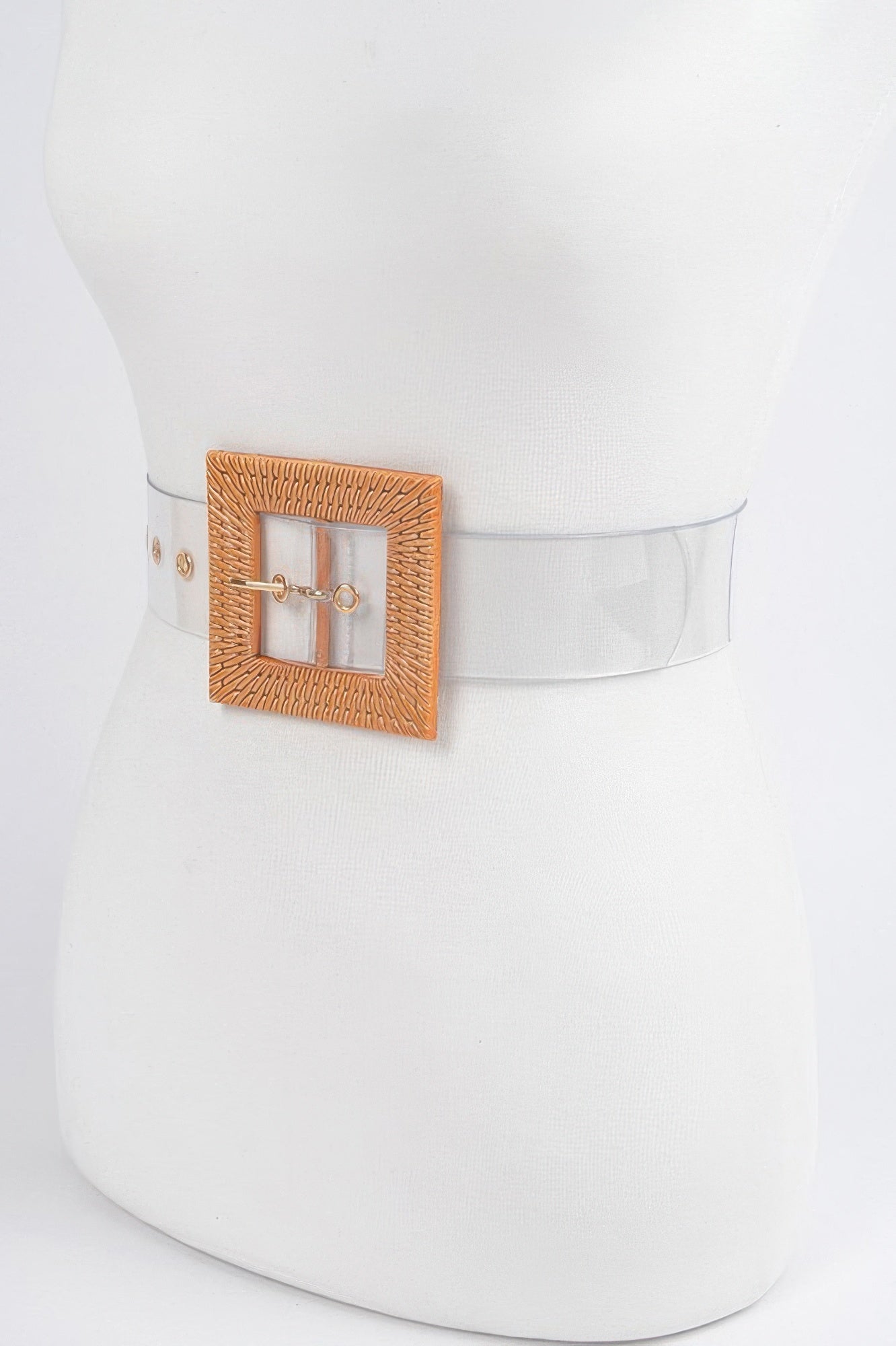 Faux Bamboo Buckle Plus Size Transparent Belt Secondary image