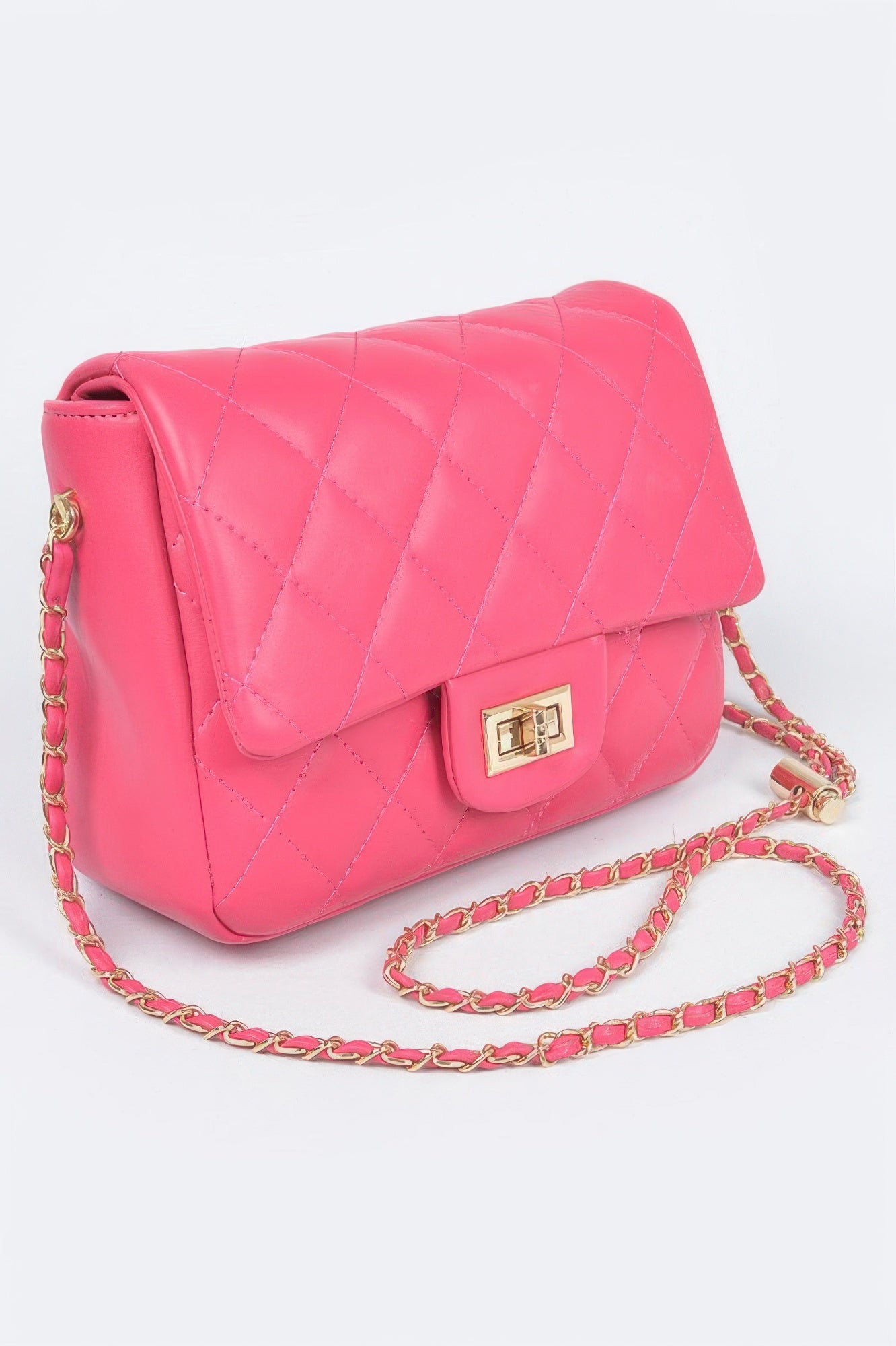 Quilted Faux Leather Flap Bag Secondary image