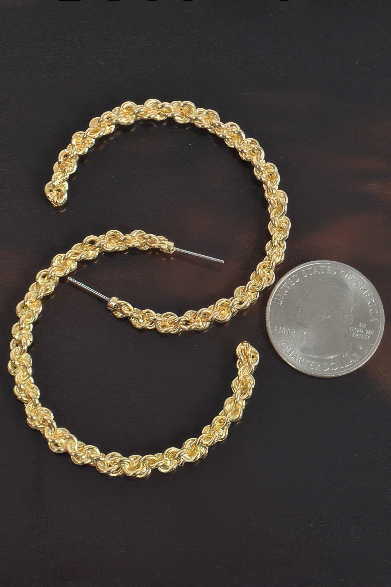Chain Hoop Earrings Secondary image