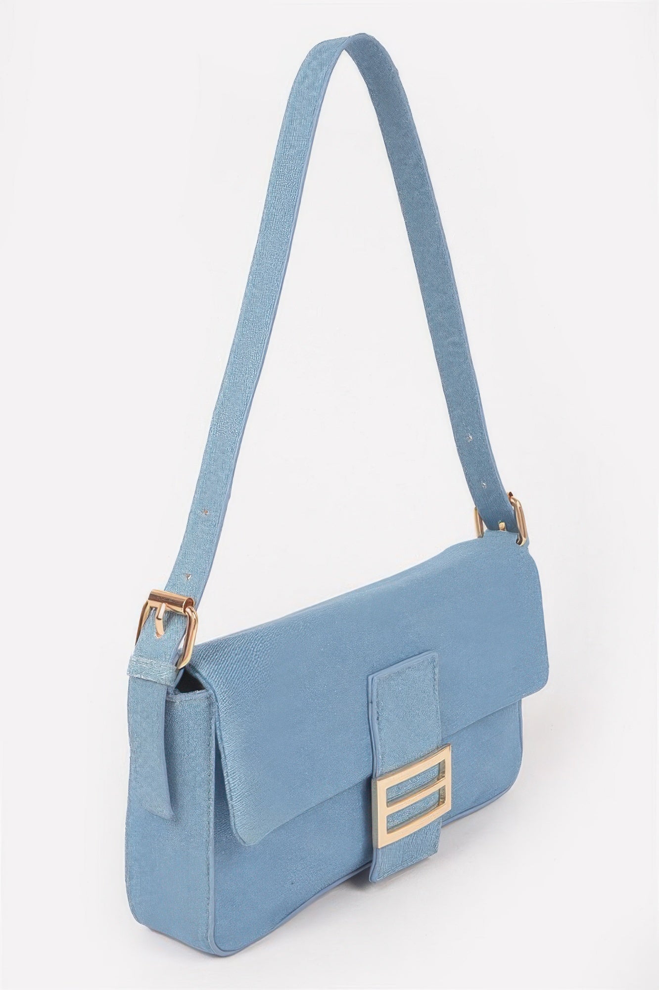 Denim Metal Buckle Shoulder Bag Secondary image