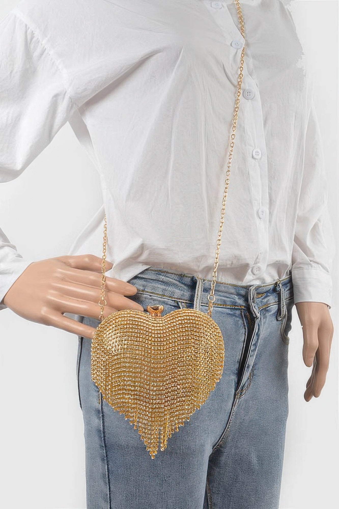 Rhinestone Fringe Mini Case Bag Secondary image