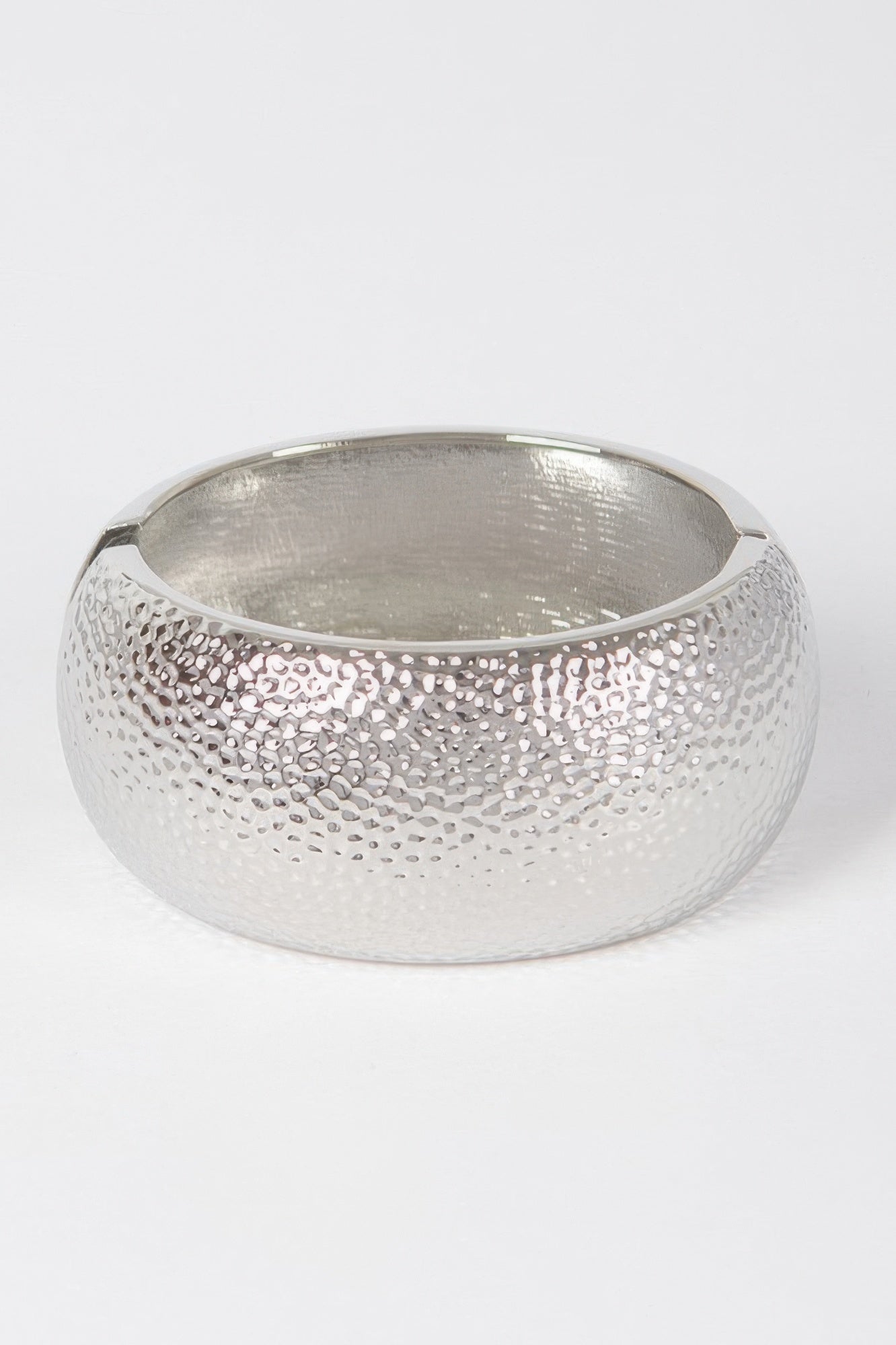 Textured Metal Bangle Bracelet Secondary image