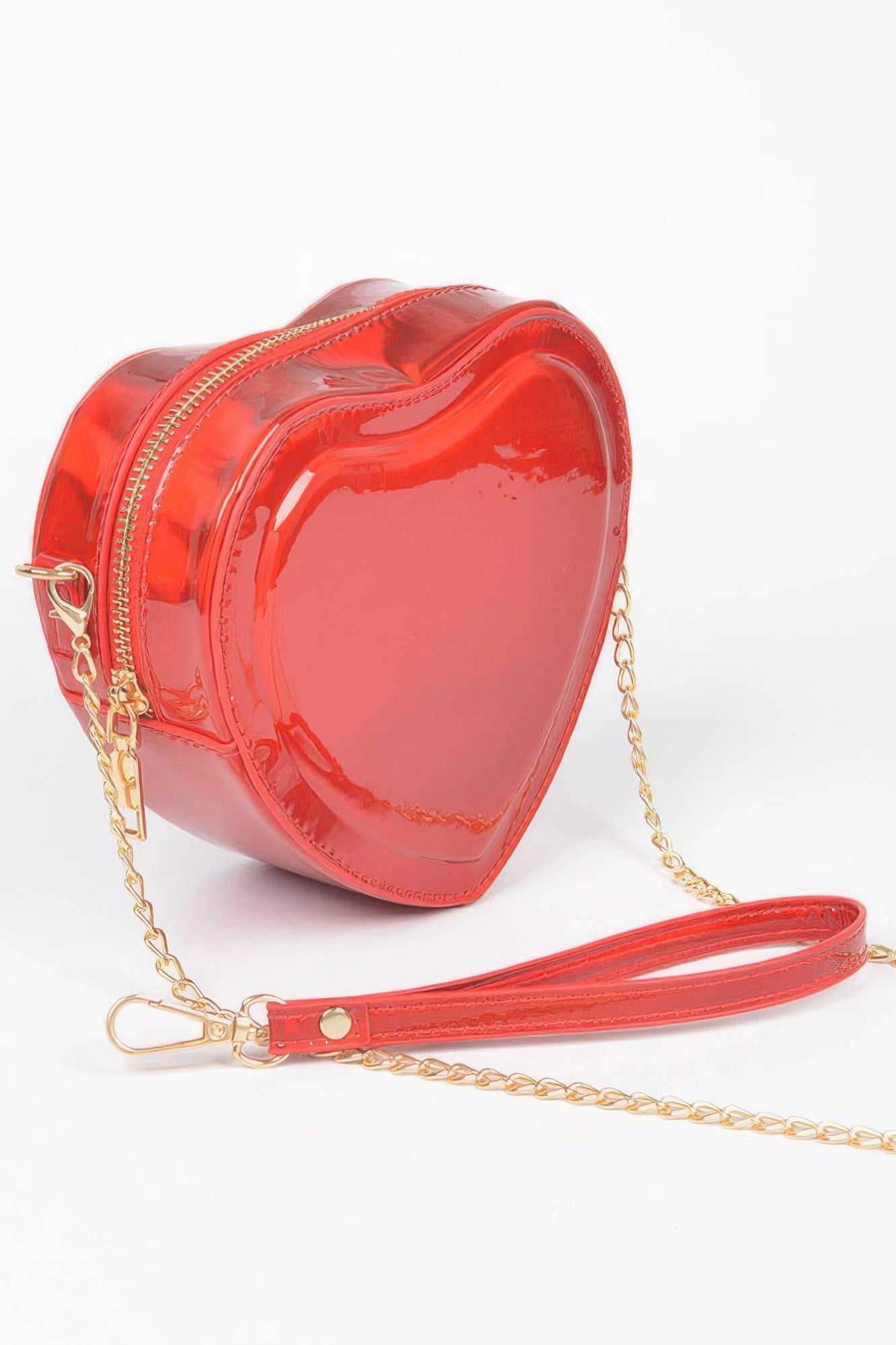 Heart Shape Mirror Metallic Crossbody Bag Secondary image