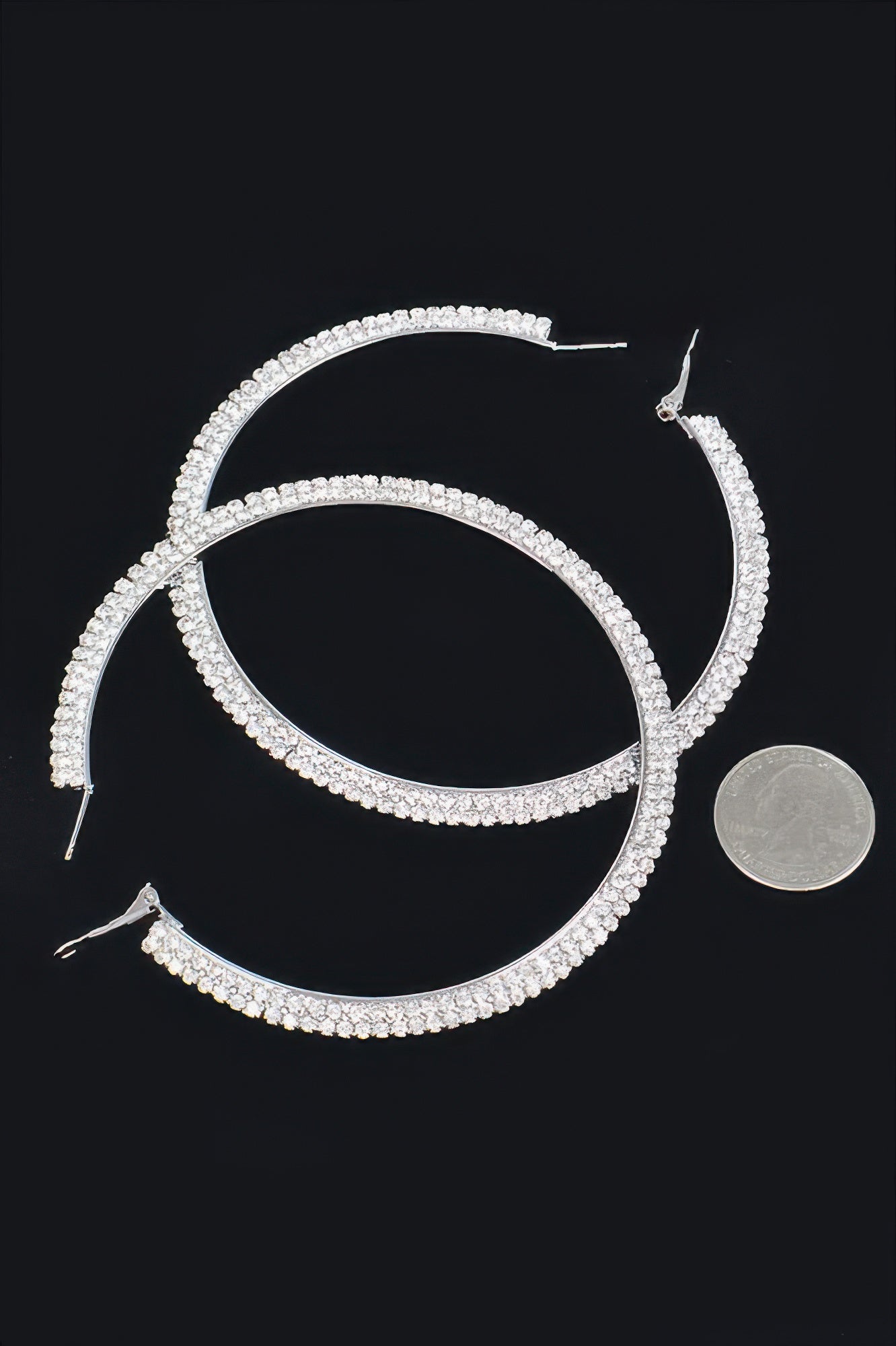 Rhinstone Hoop Earring Secondary image