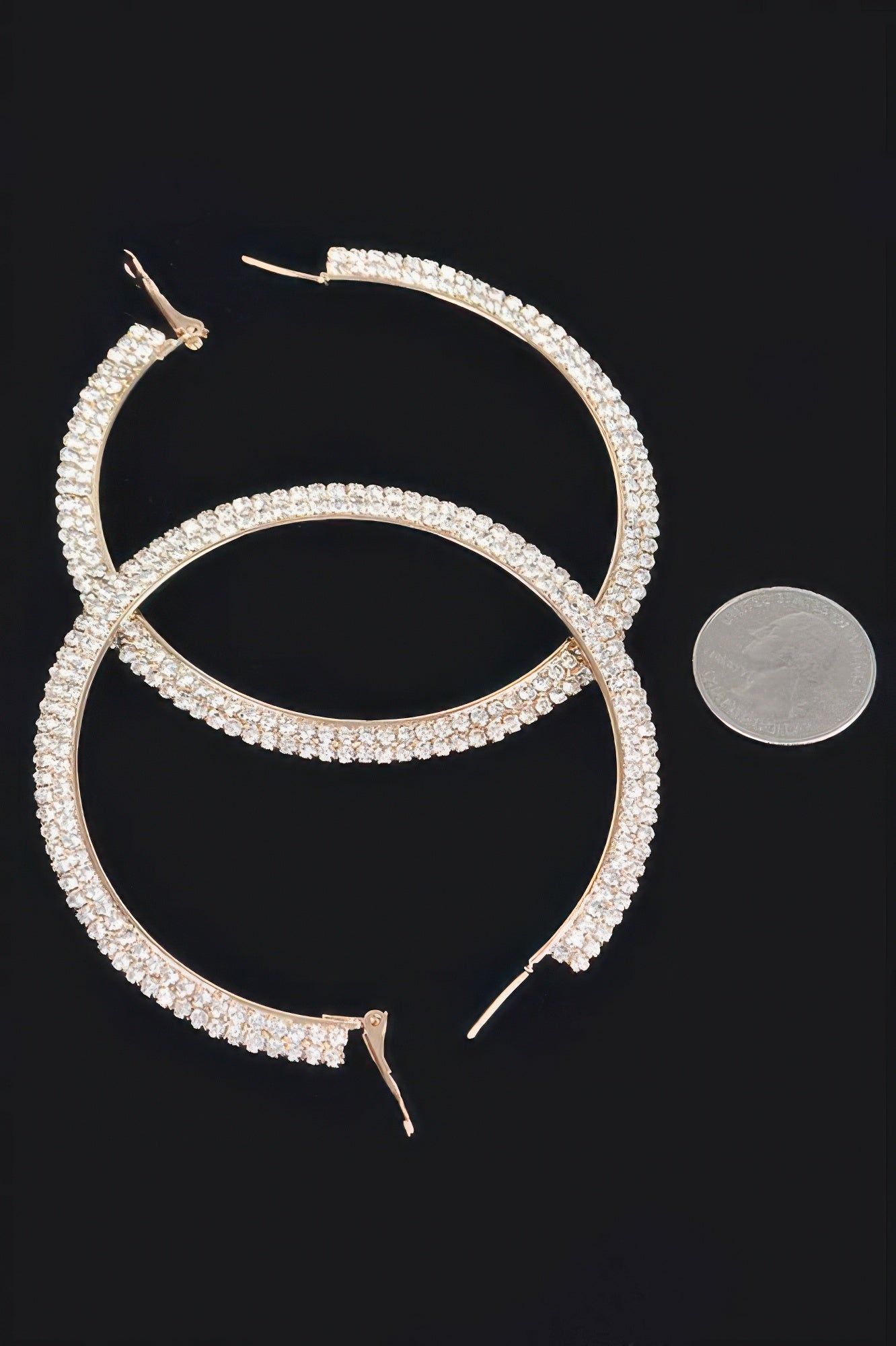 Rhinestone Hoop Earring Secondary image
