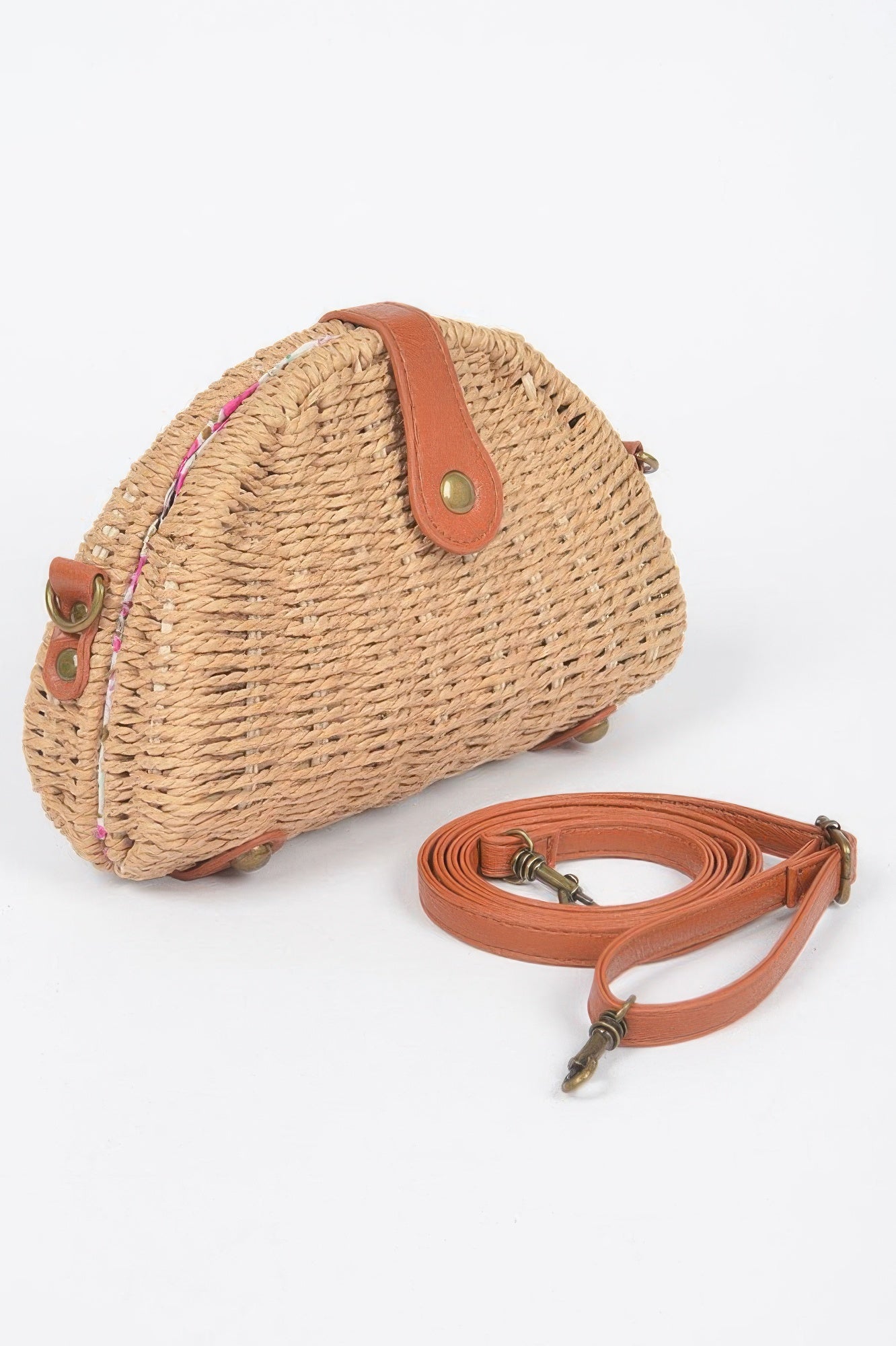 Semi Circle Bamboo Clutch Secondary image