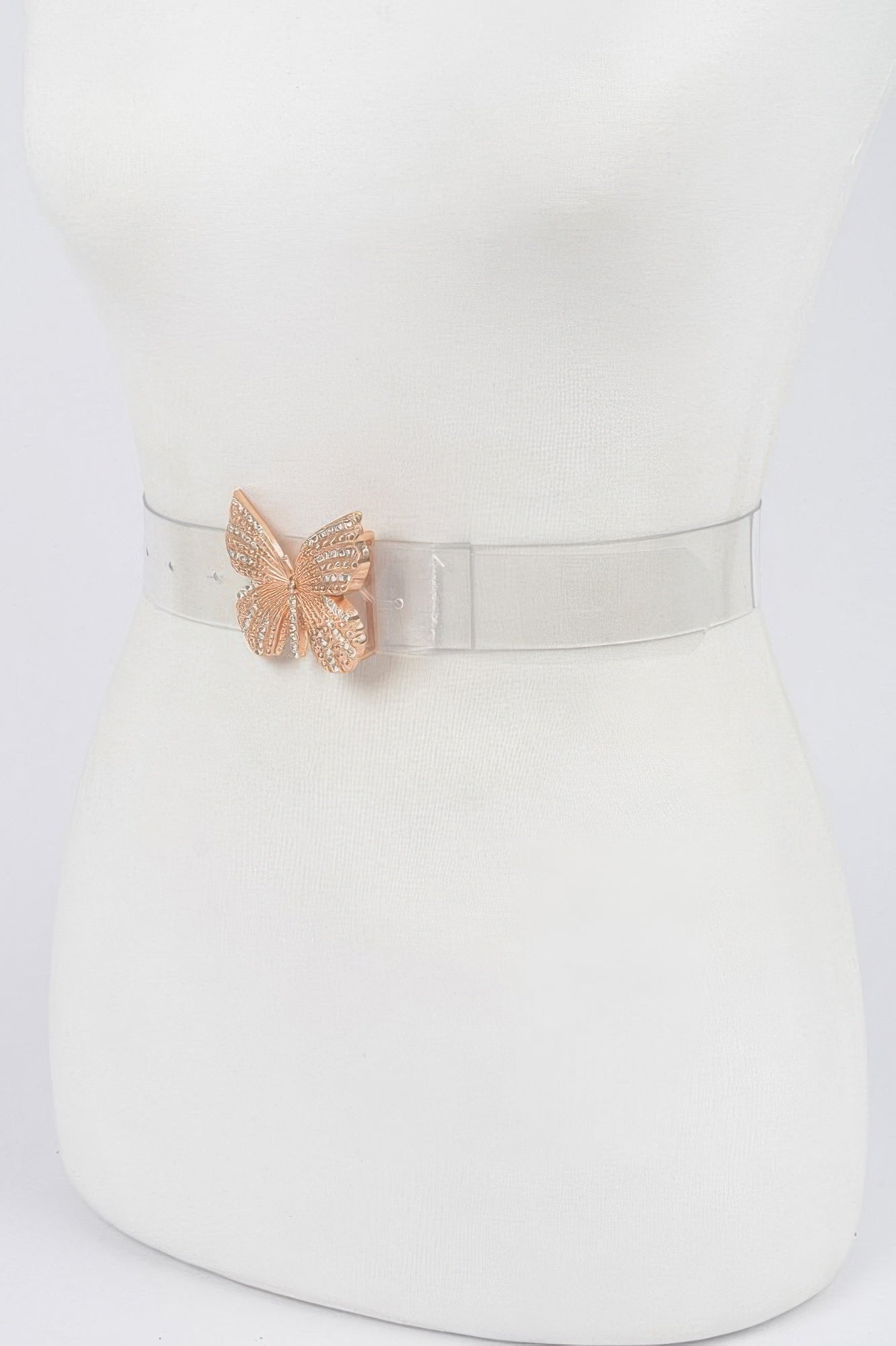 Rhinestone Butterfly Transparent Belt Secondary image