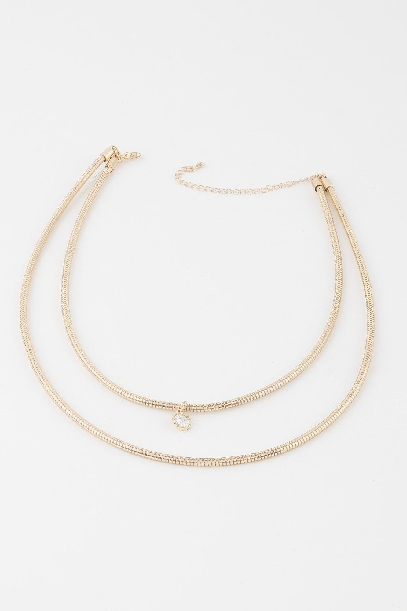 Double Jewel Coil Necklace Secondary image