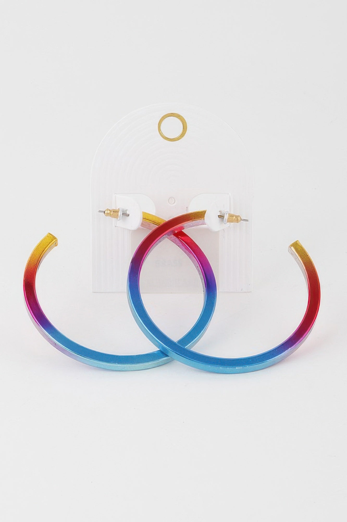 Multi Modern Hoop Earrings Secondary image