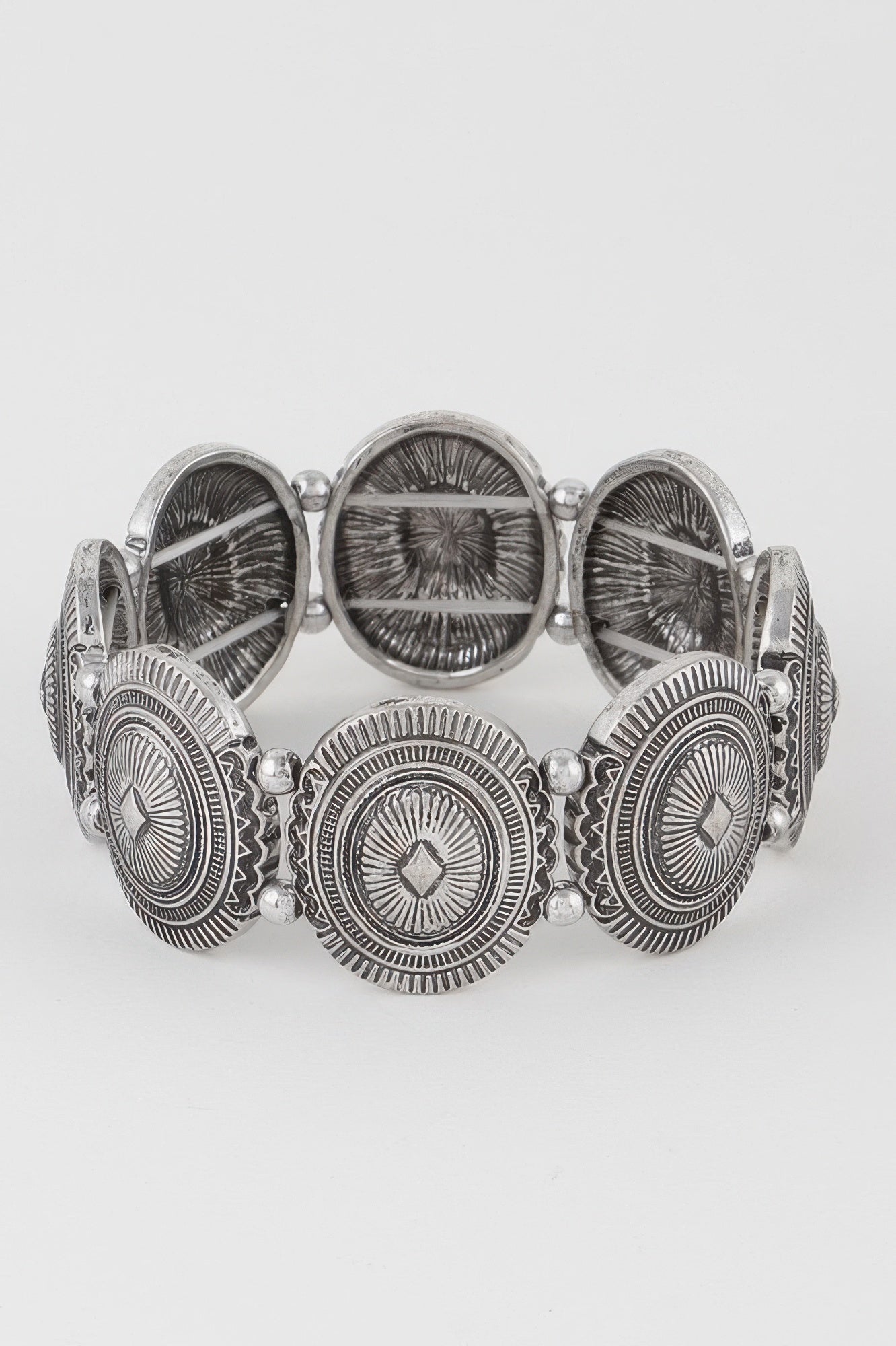 Multi Vintage Plate Cuff Bracelet Secondary image