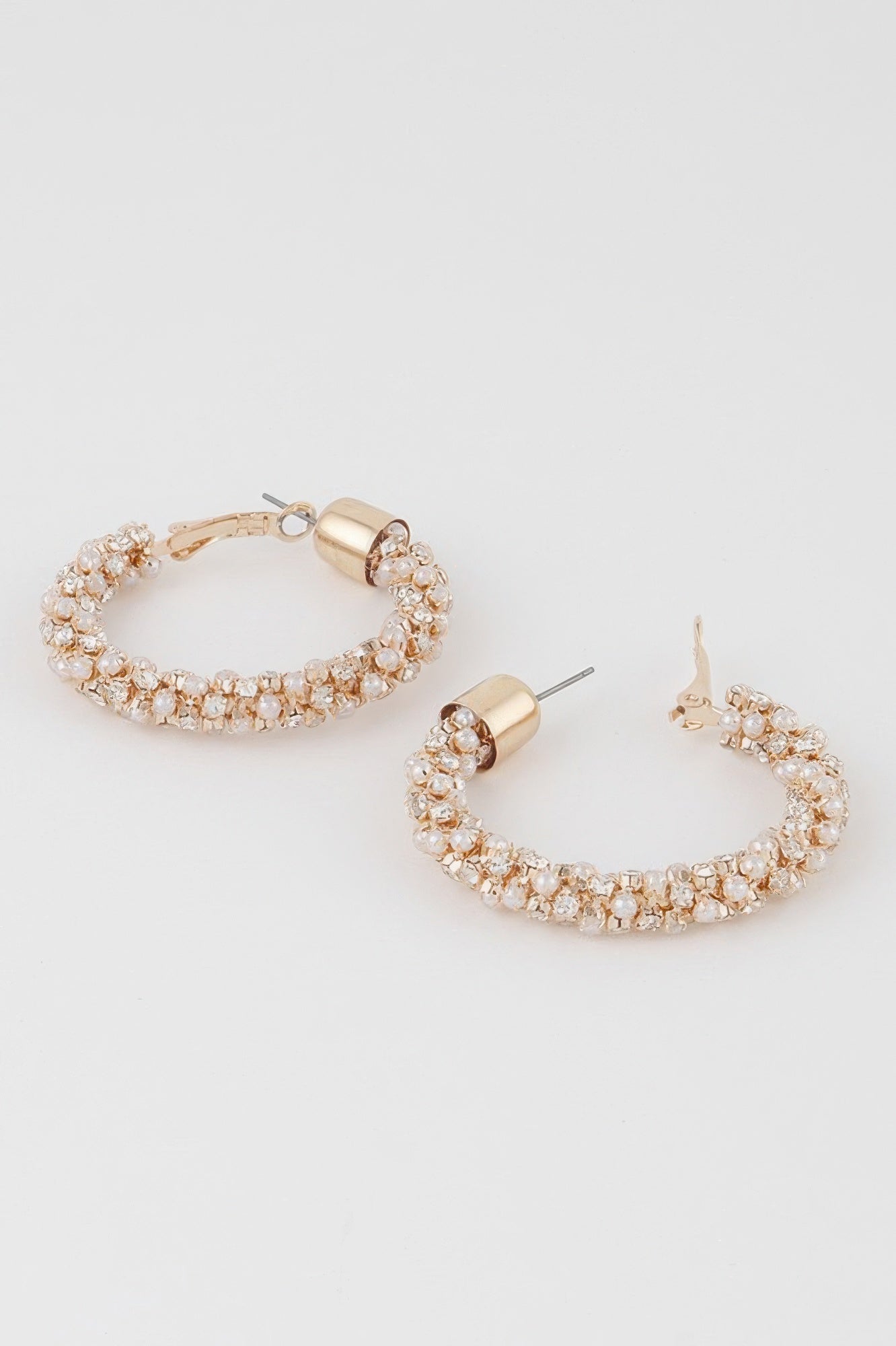 Multi Jeweled Hoop Earrings Secondary image