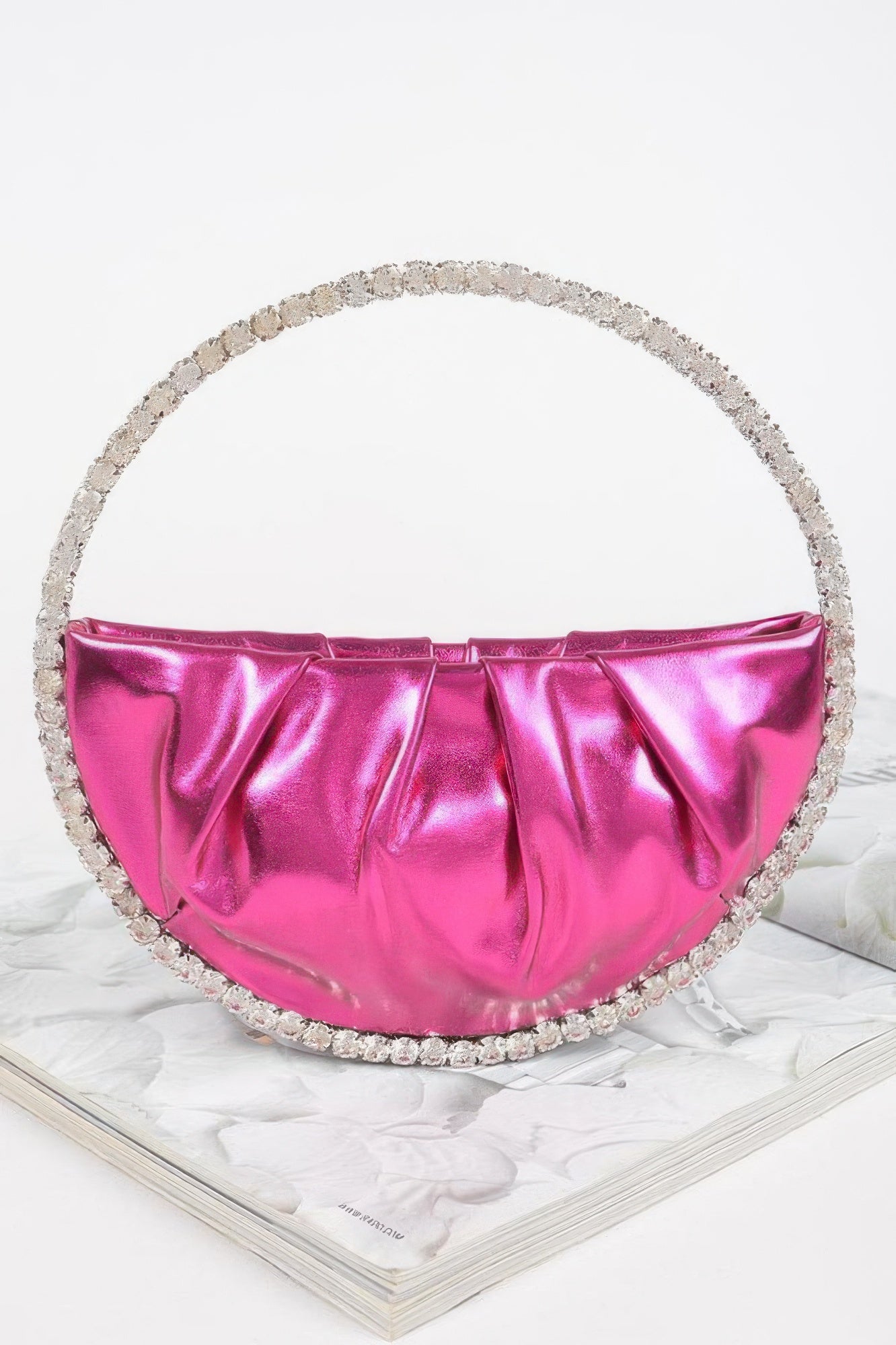 Metallic Luna Bag W/stone Handle Secondary image