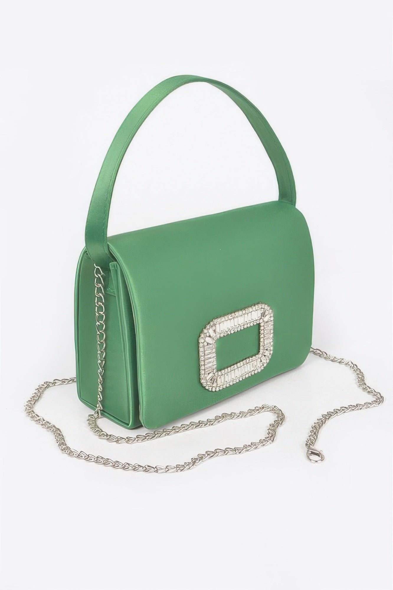 Satin Stone Buckle Shoulder Bag Secondary image