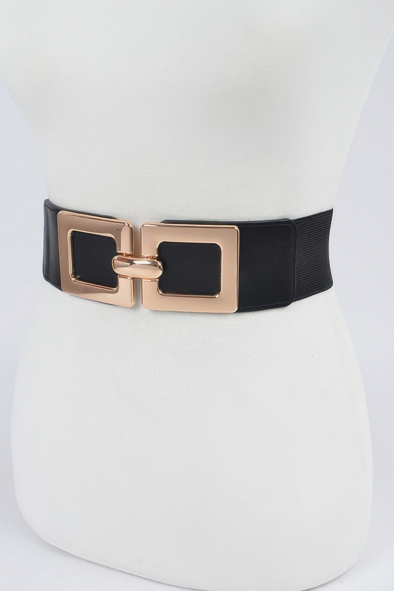 Two Square Buckle Elastic Belt Secondary image