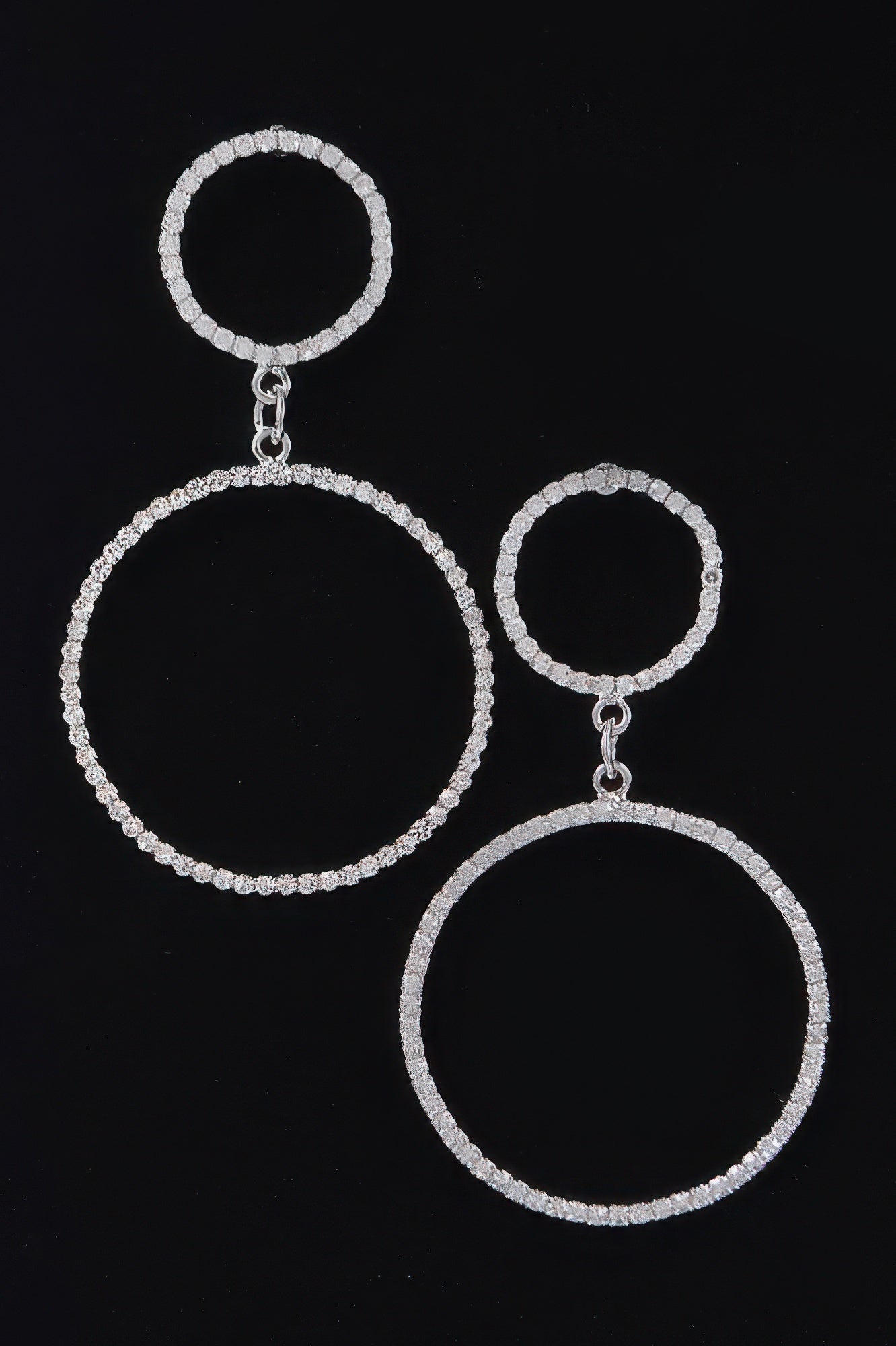 Two Circle Rhinestone Earrings Secondary image