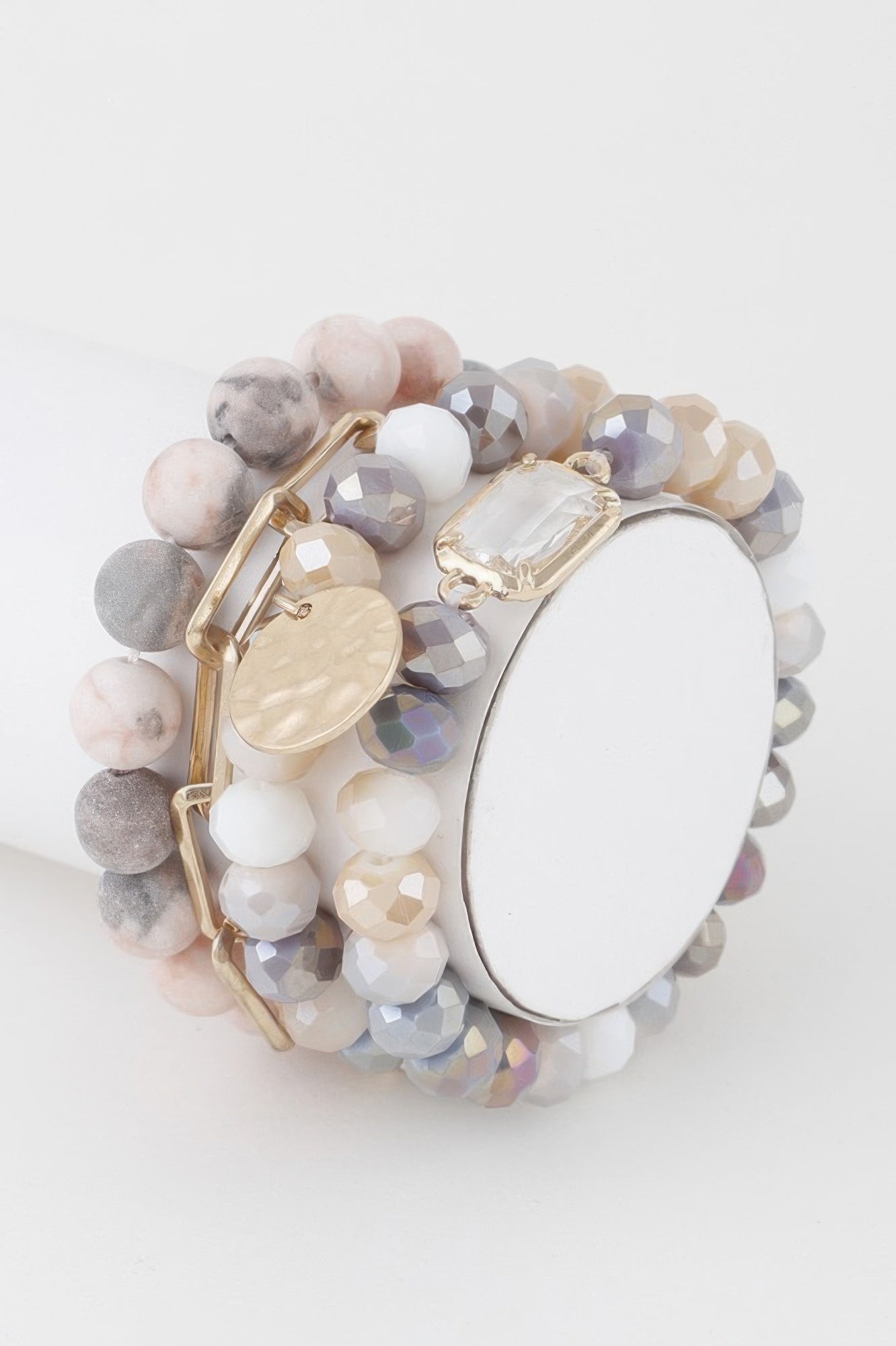 Multi Stone Crystal Beaded Bracelet Secondary image