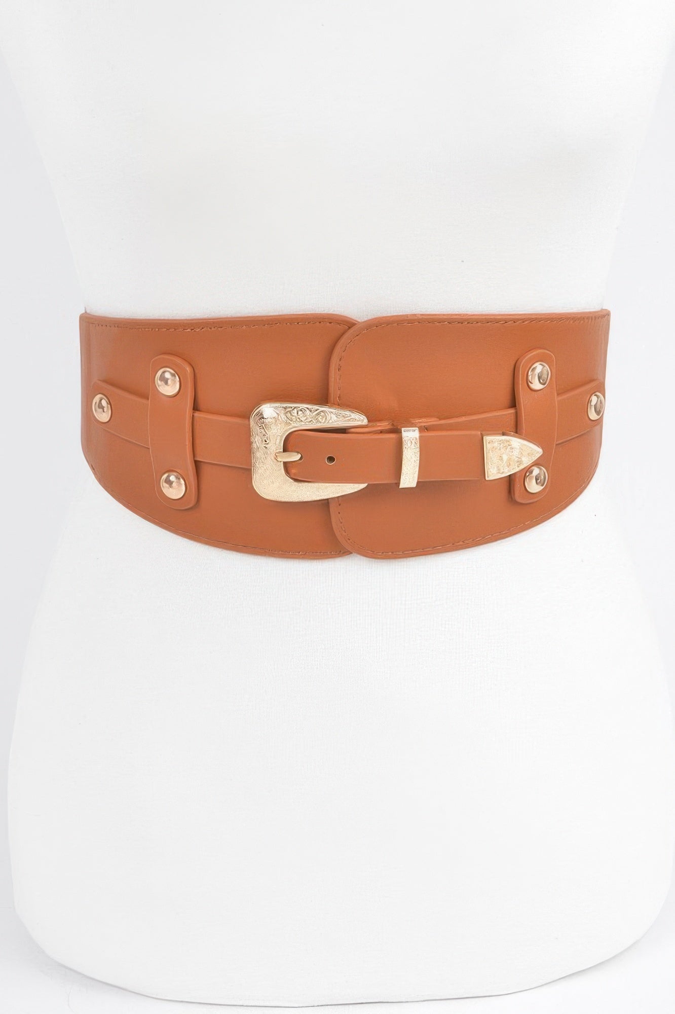Wide Belt Buckle Elastic Belt Secondary image