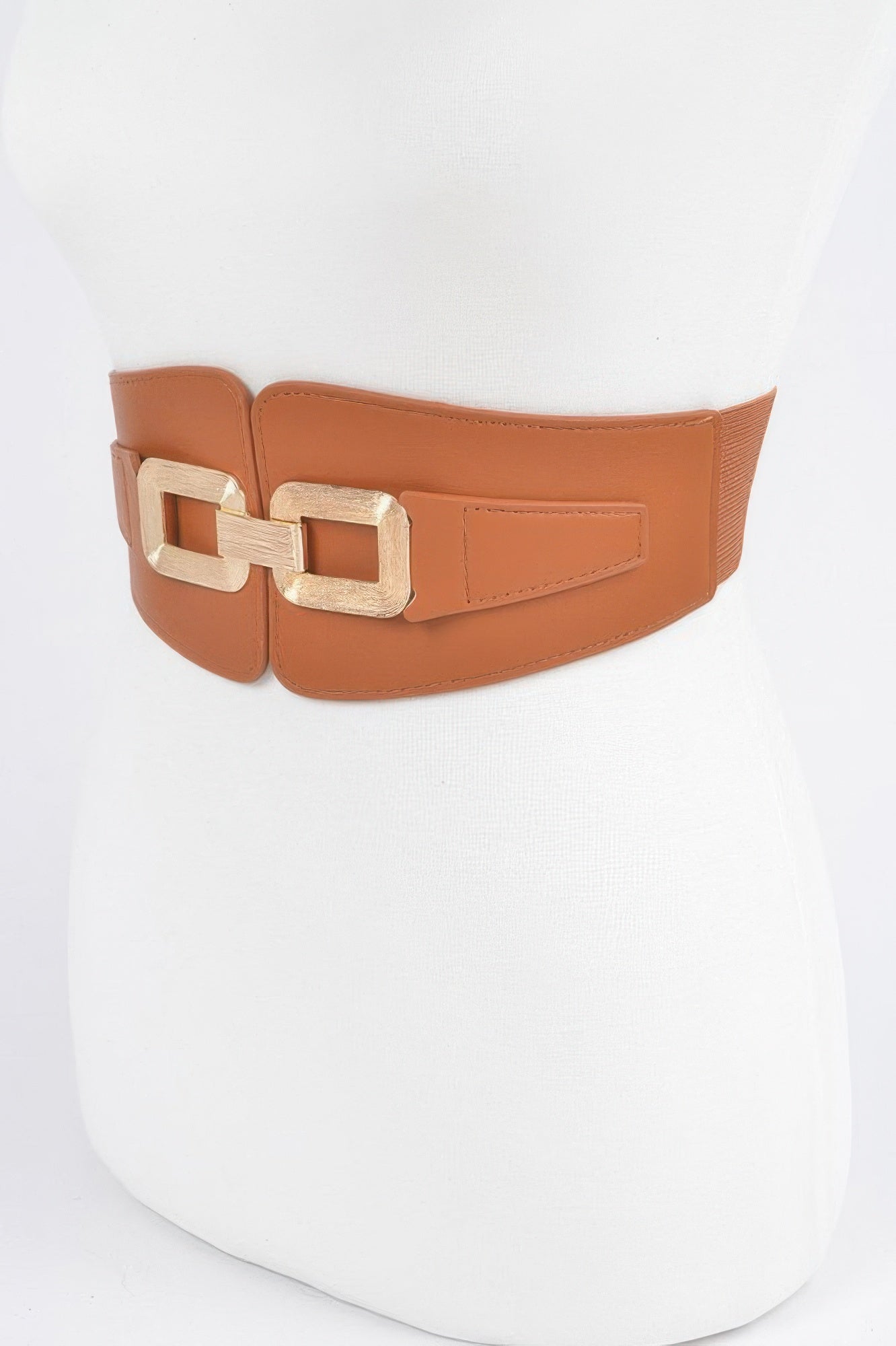 Wide Metal Link Elastic Belt Secondary image