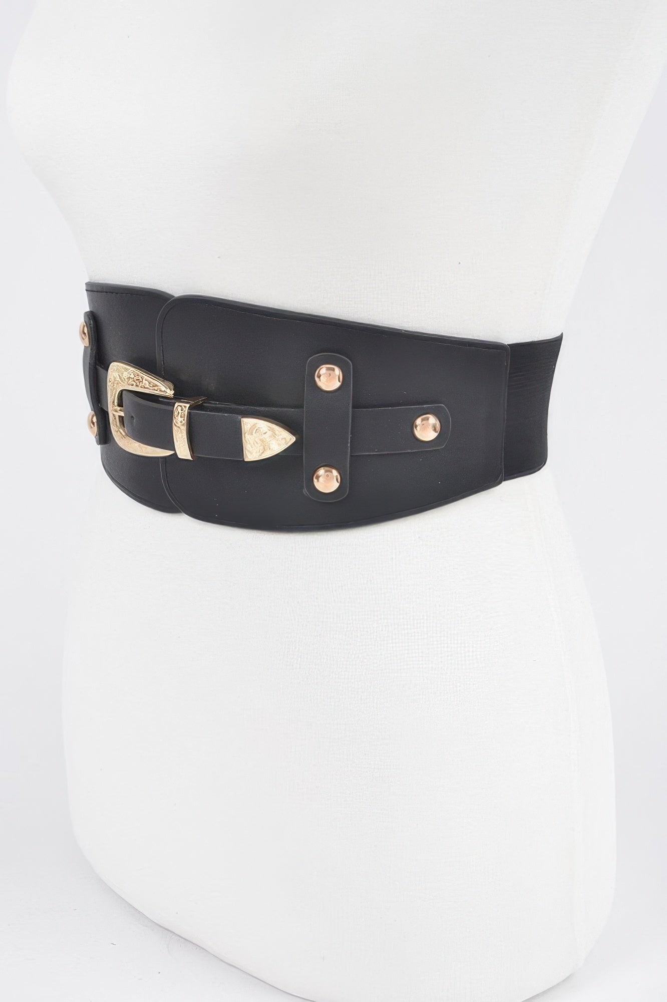 Wide Belt Buckle Plus Size Elastic Belt Secondary image