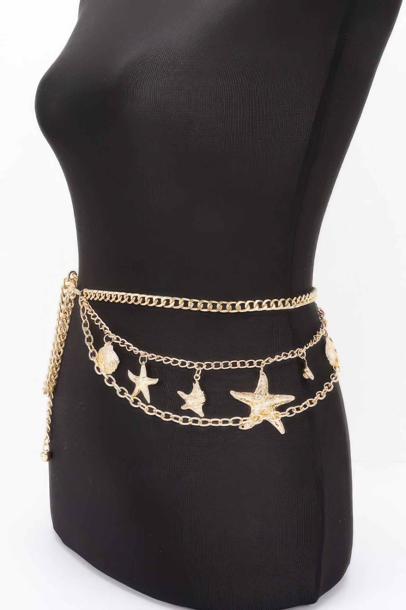 Seashell Starfish Layered Chain Belt Secondary image