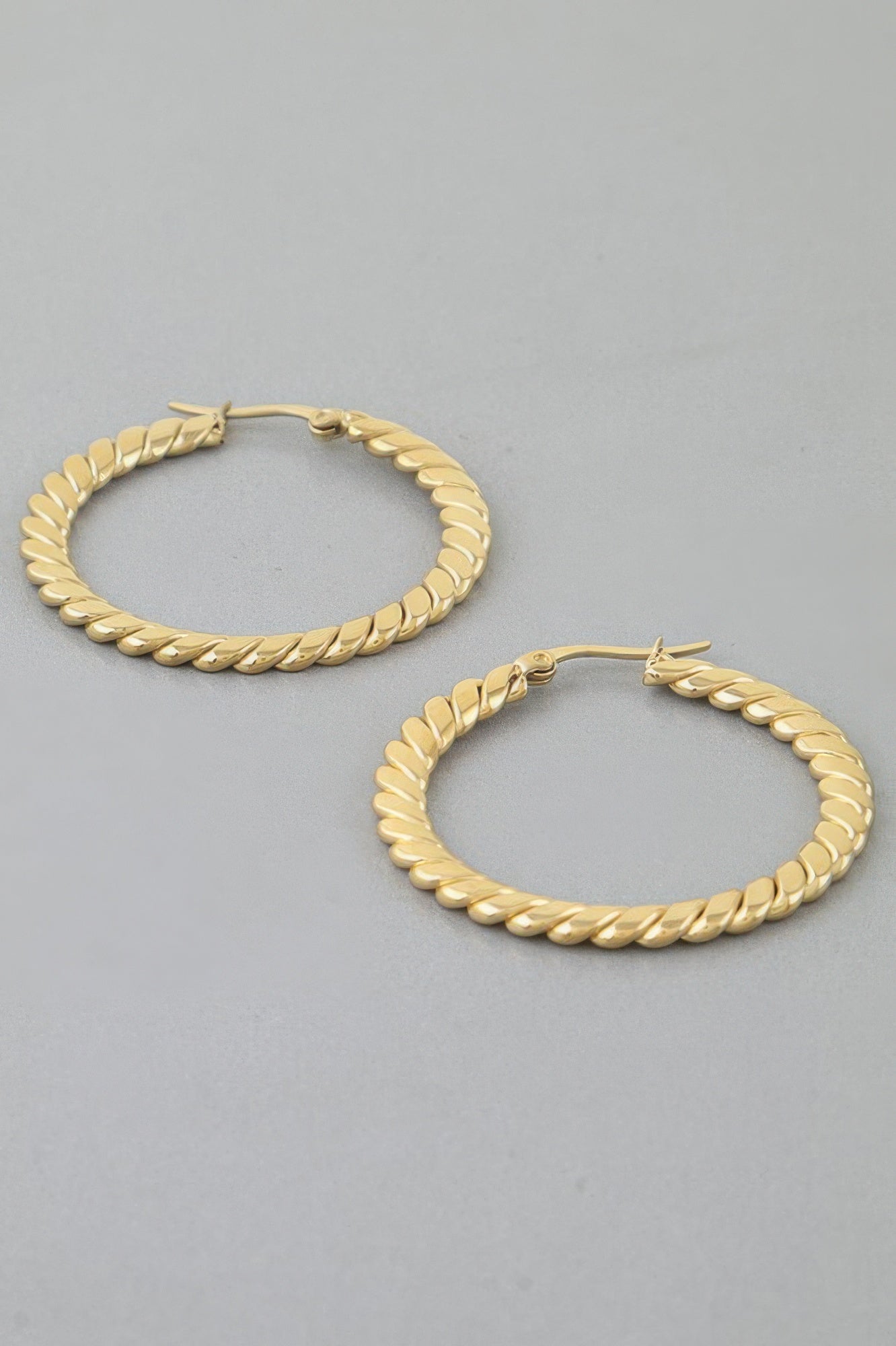 Chic Twisted Hoop Earrings Secondary image