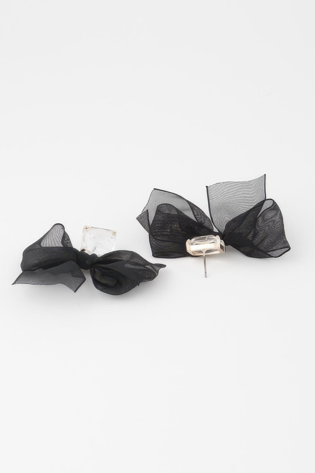 Black Bownot Dangle Earrings Secondary image
