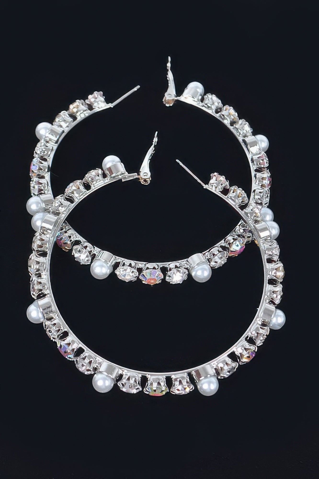 Luxury Stones Hoop Earrings Secondary image