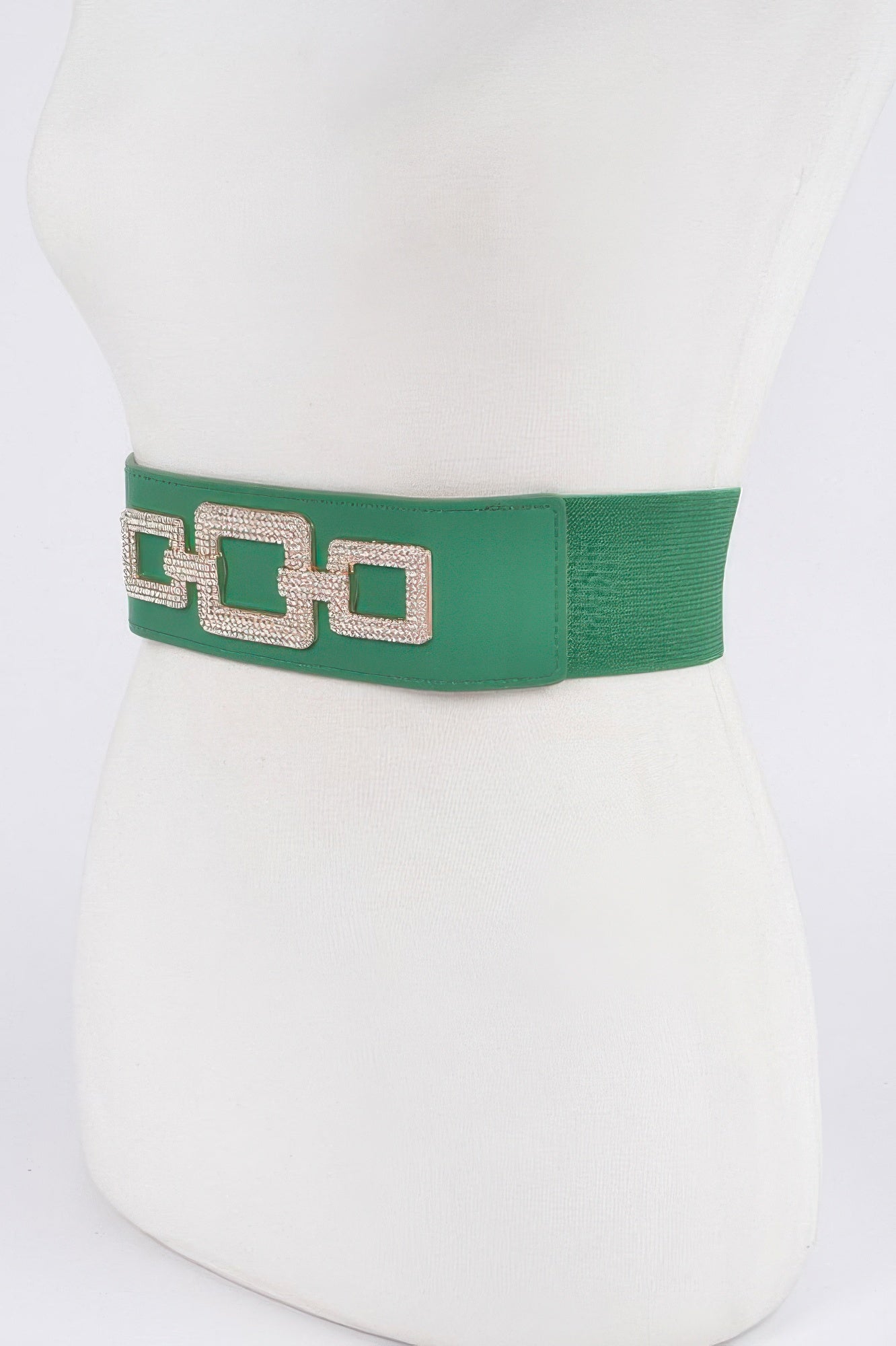 Rhinestone Link Plus Size Elastic Belt Secondary image