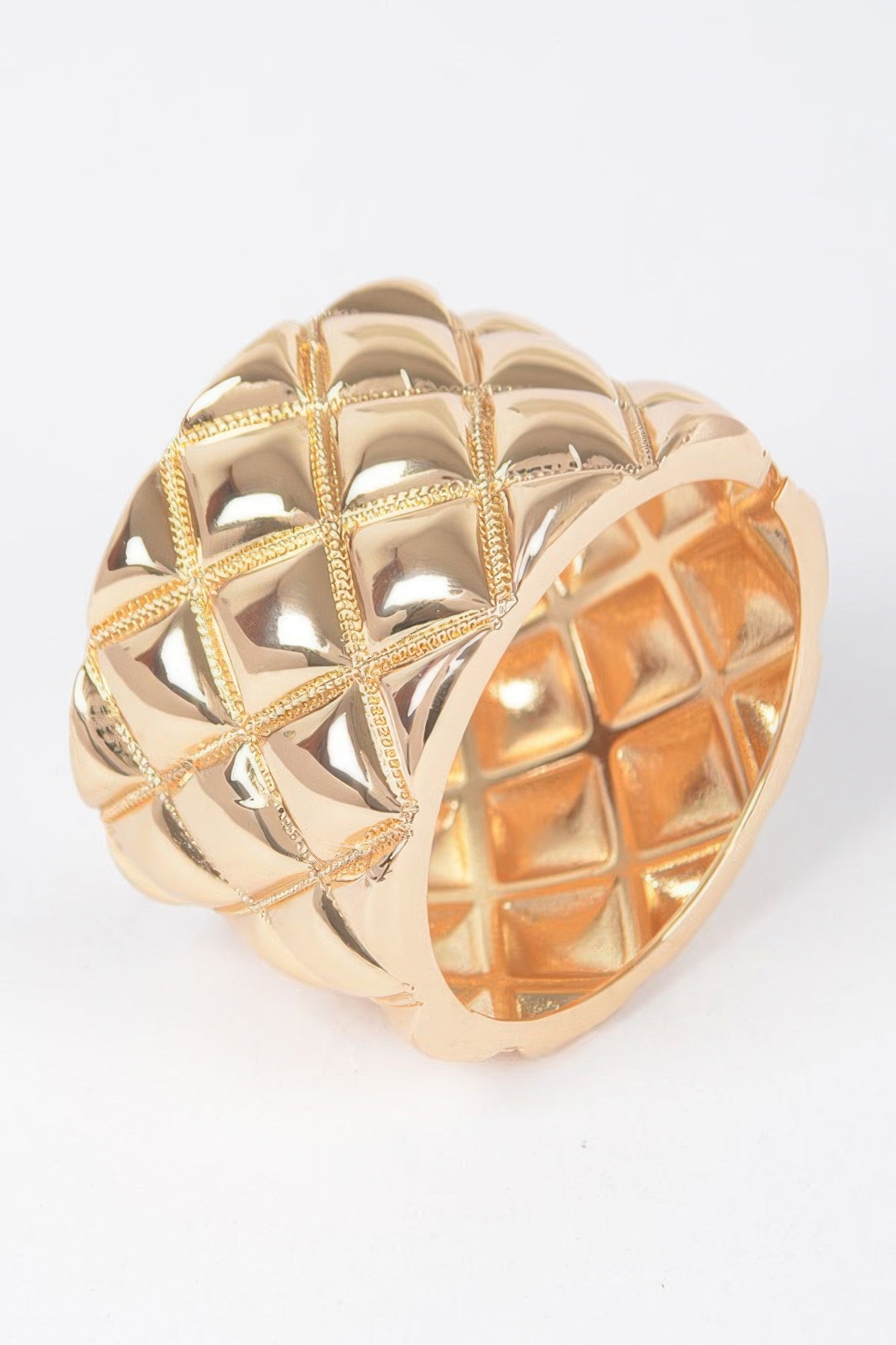 Metal Diagonal Shape Cuff Bracelet Secondary image