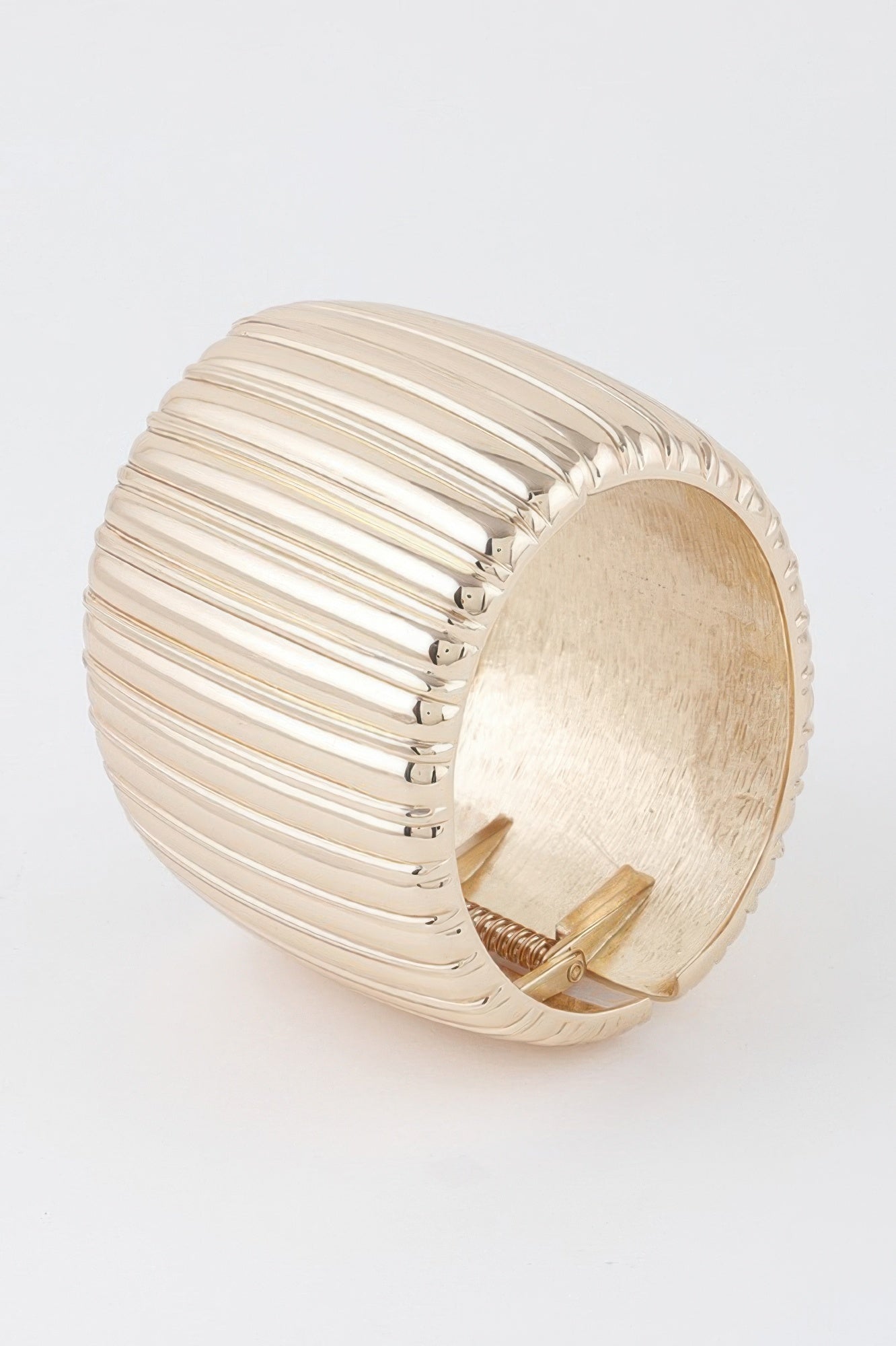 Wide Ribbed Cuff Bracelet Secondary image