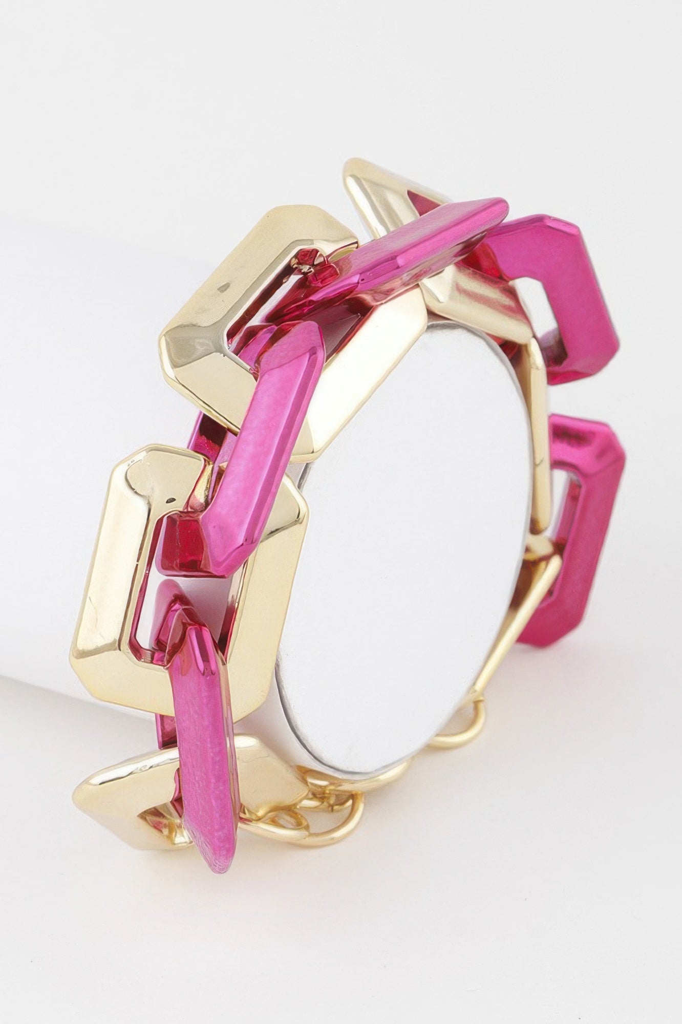 Two Toned Link Chain Bracelet Secondary image