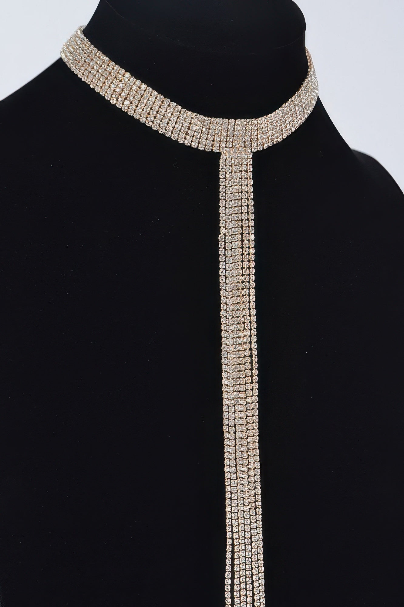 Bar Line Rhinestone Choker Necklace Secondary image