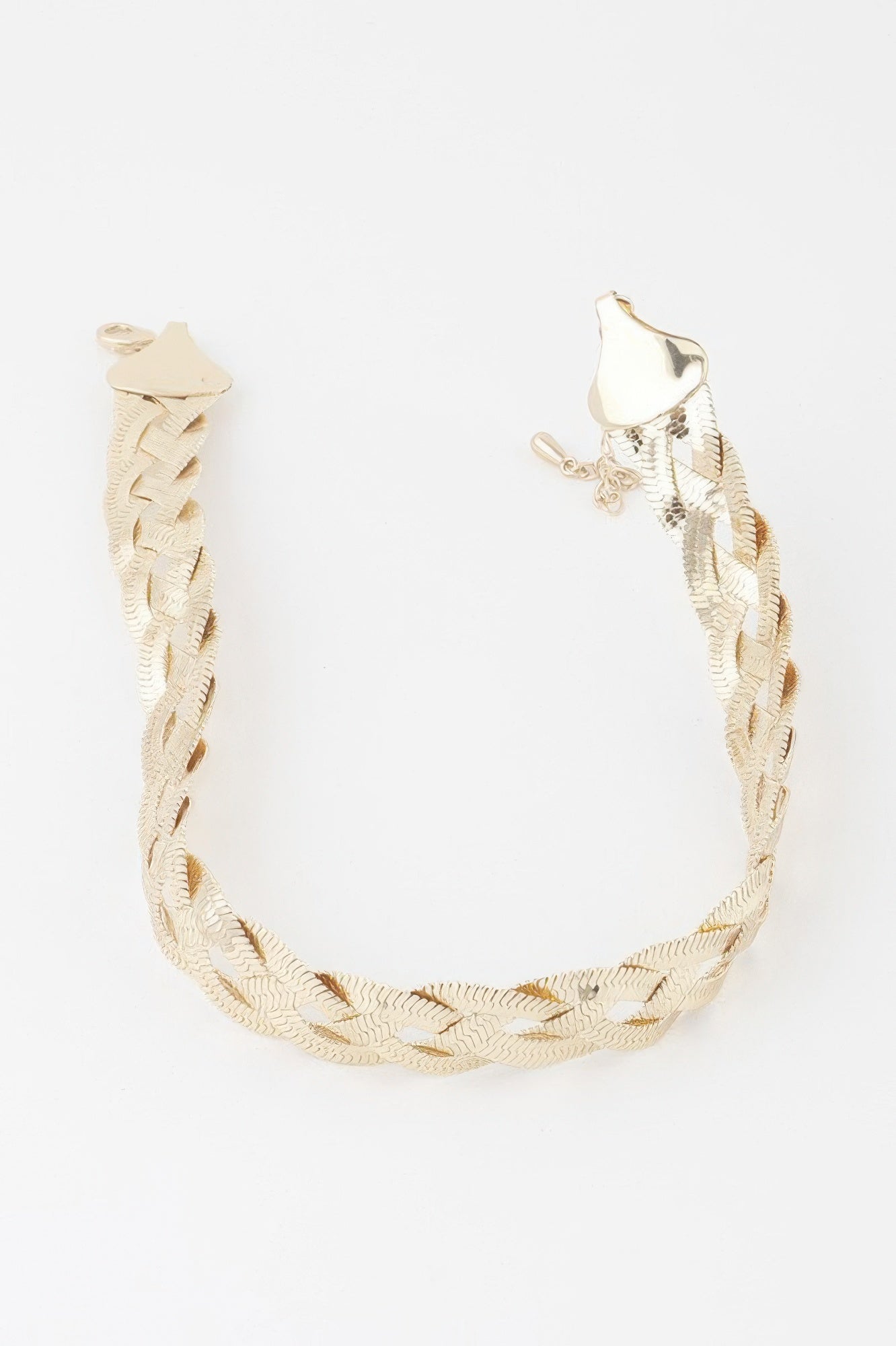 Triple Braid Snake Chain Necklace Secondary image
