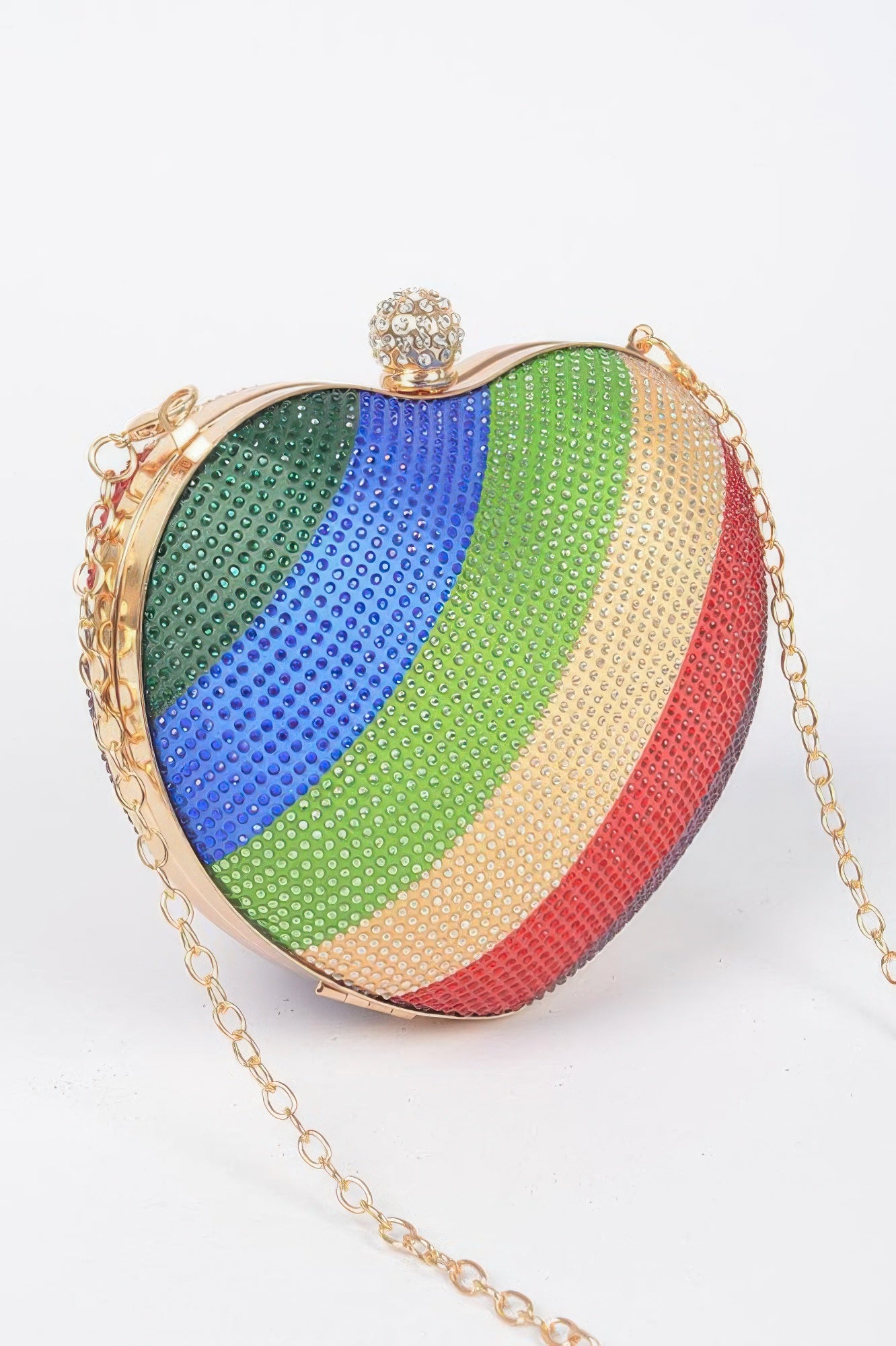 Rhinestone Hotfix Multi Color Clutch Secondary image