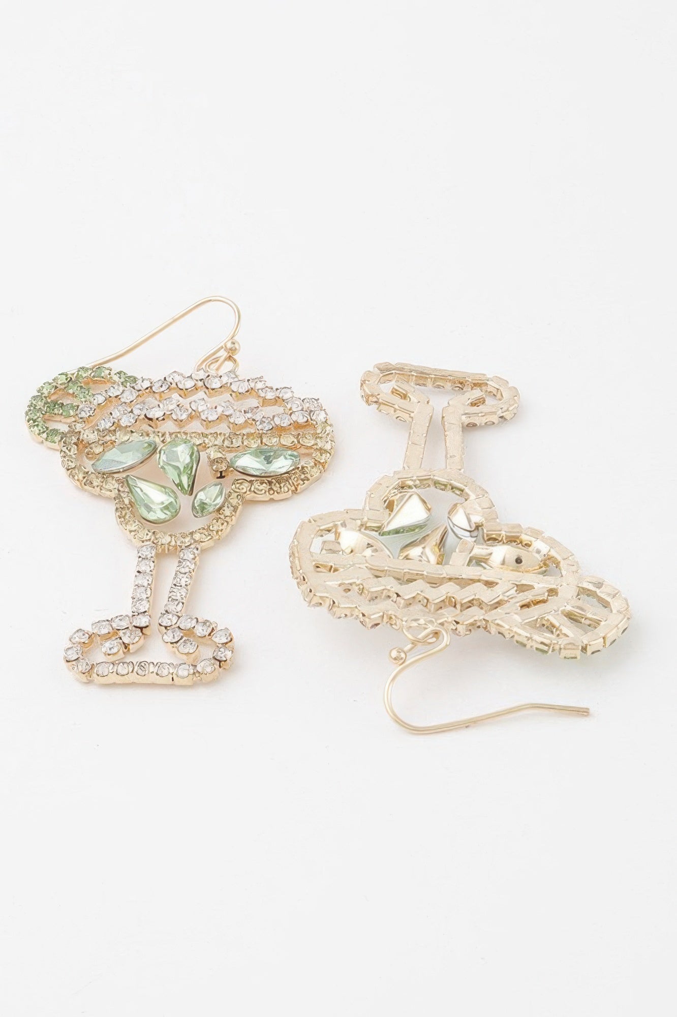 Jeweled Lime Cocktail Earrings Secondary image