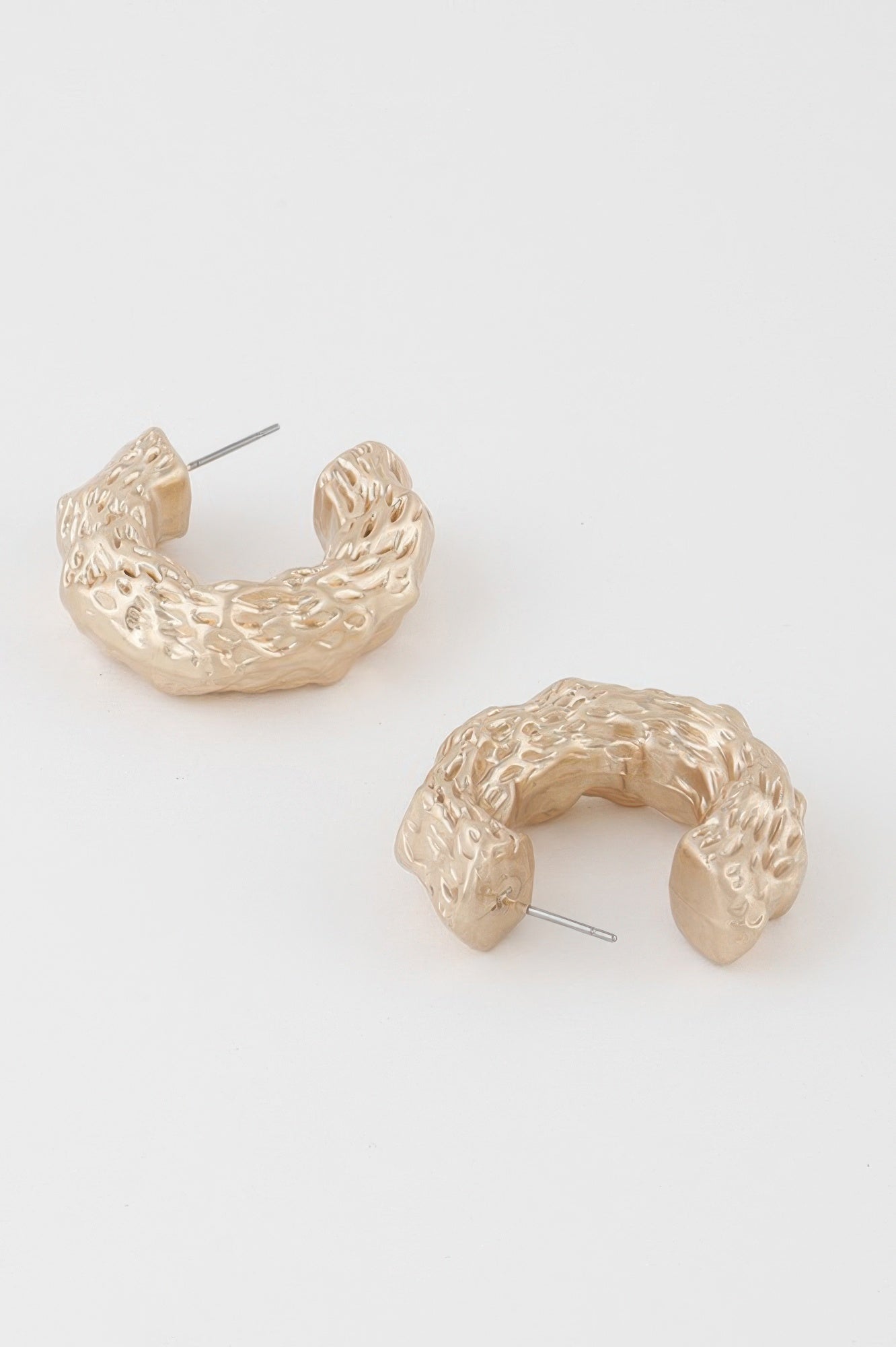 Abstract Erosion Hoop Earrings Secondary image