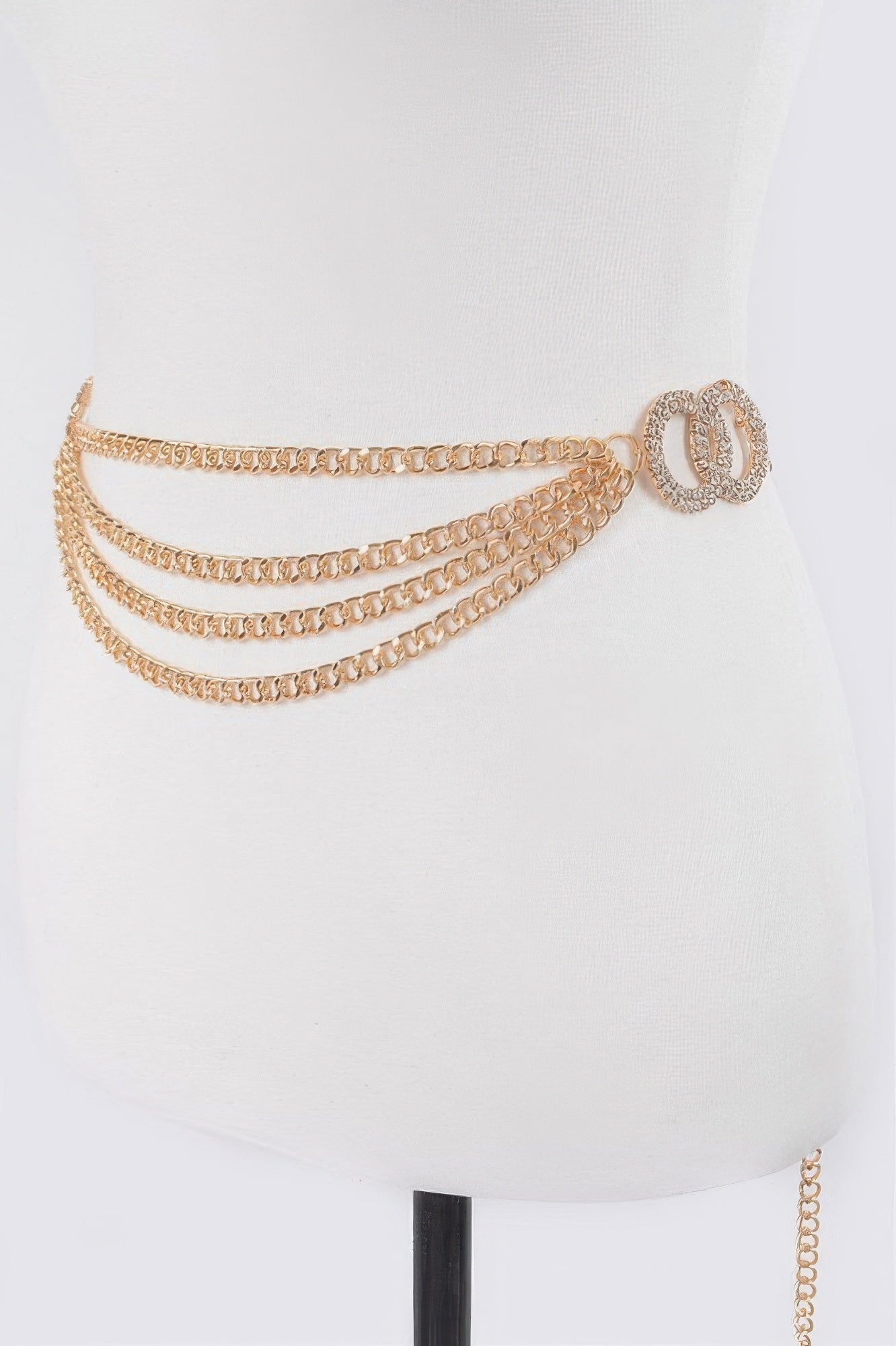 Oo Buckle Layered Chain Belt Secondary image