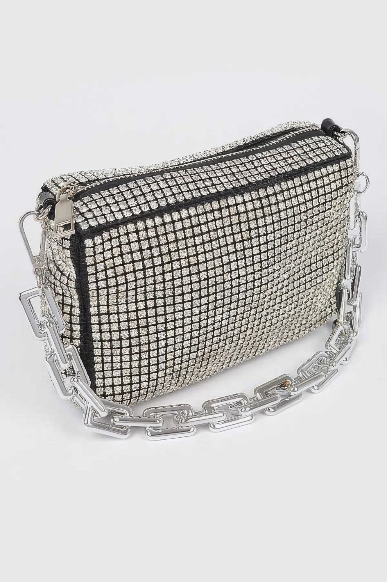 Oversized Rhinestone Bag W Link Chain Secondary image