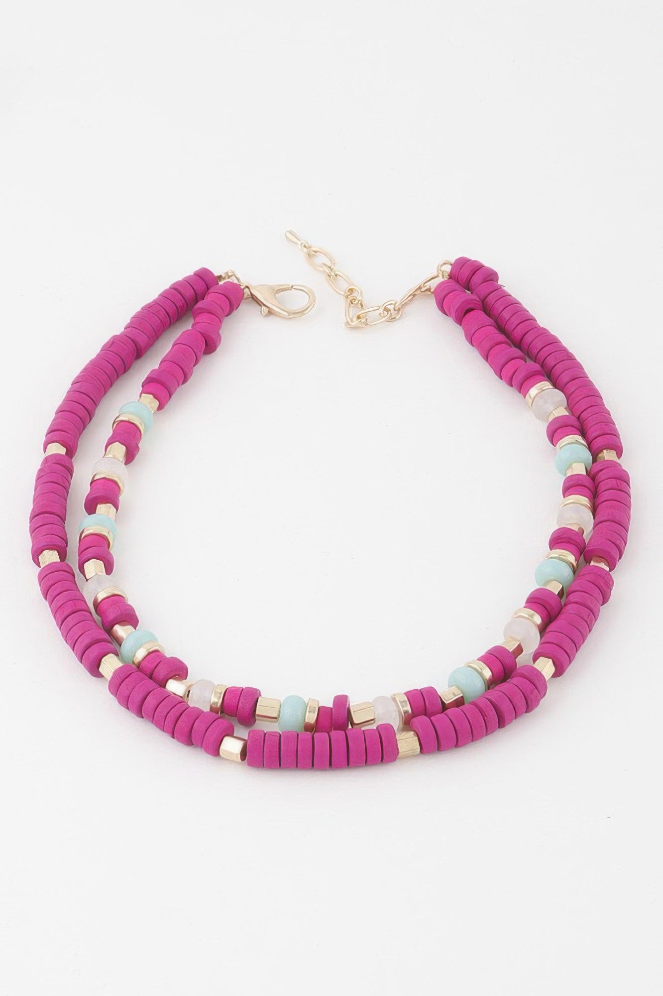 Two Toned Layered Disk Necklace Secondary image