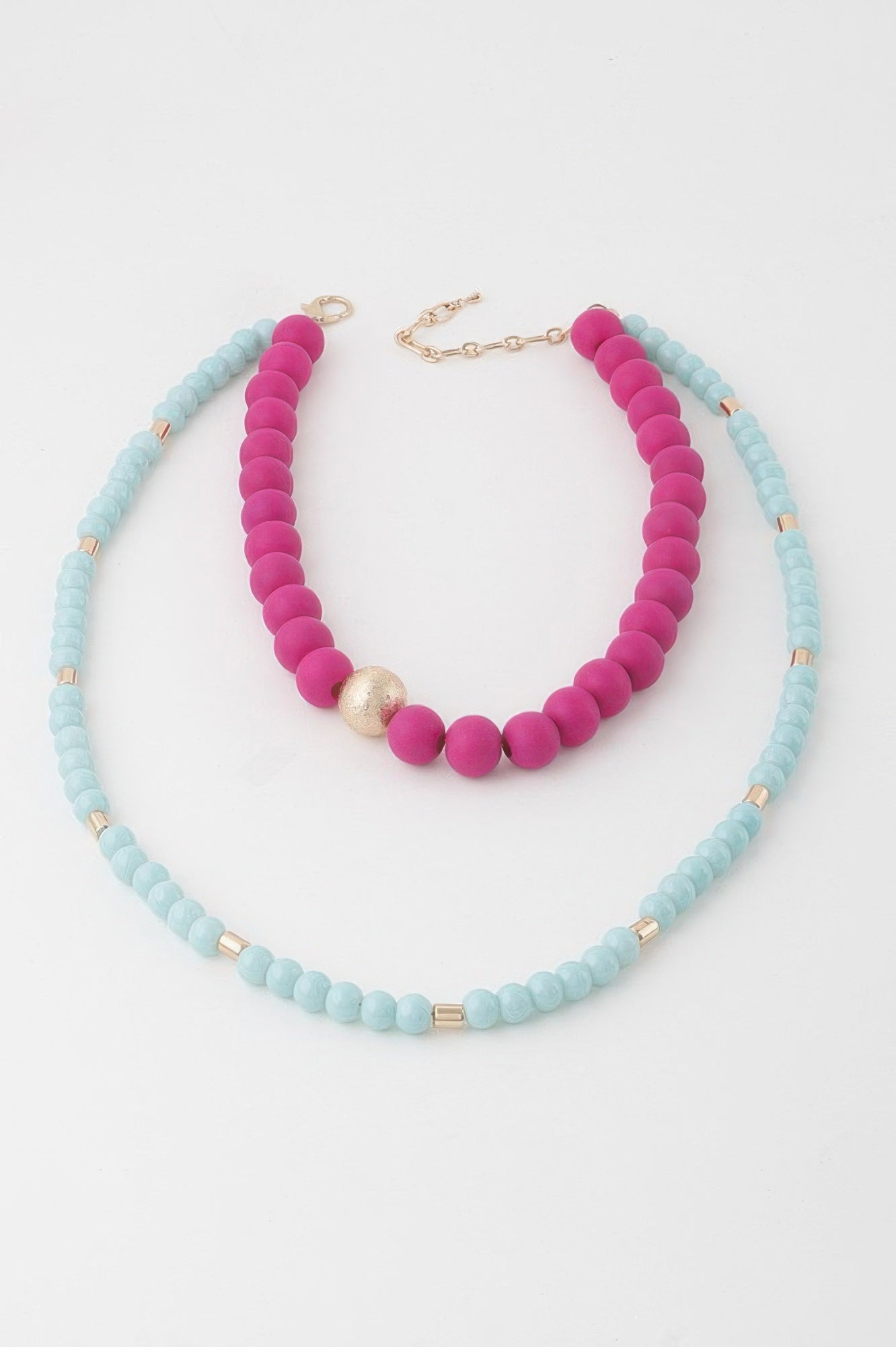 Two Toned Beaded Long Necklace Secondary image