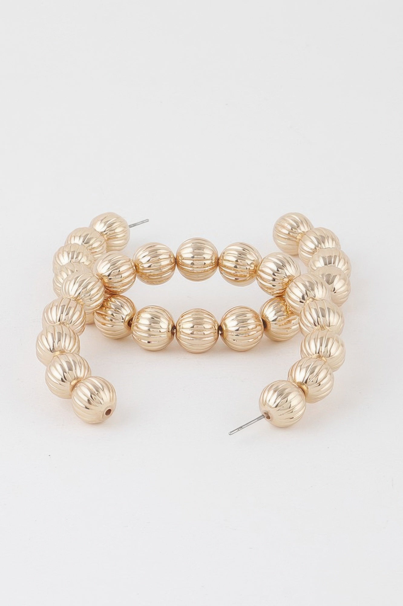 Ornament Beaded Hoop Earrings Secondary image