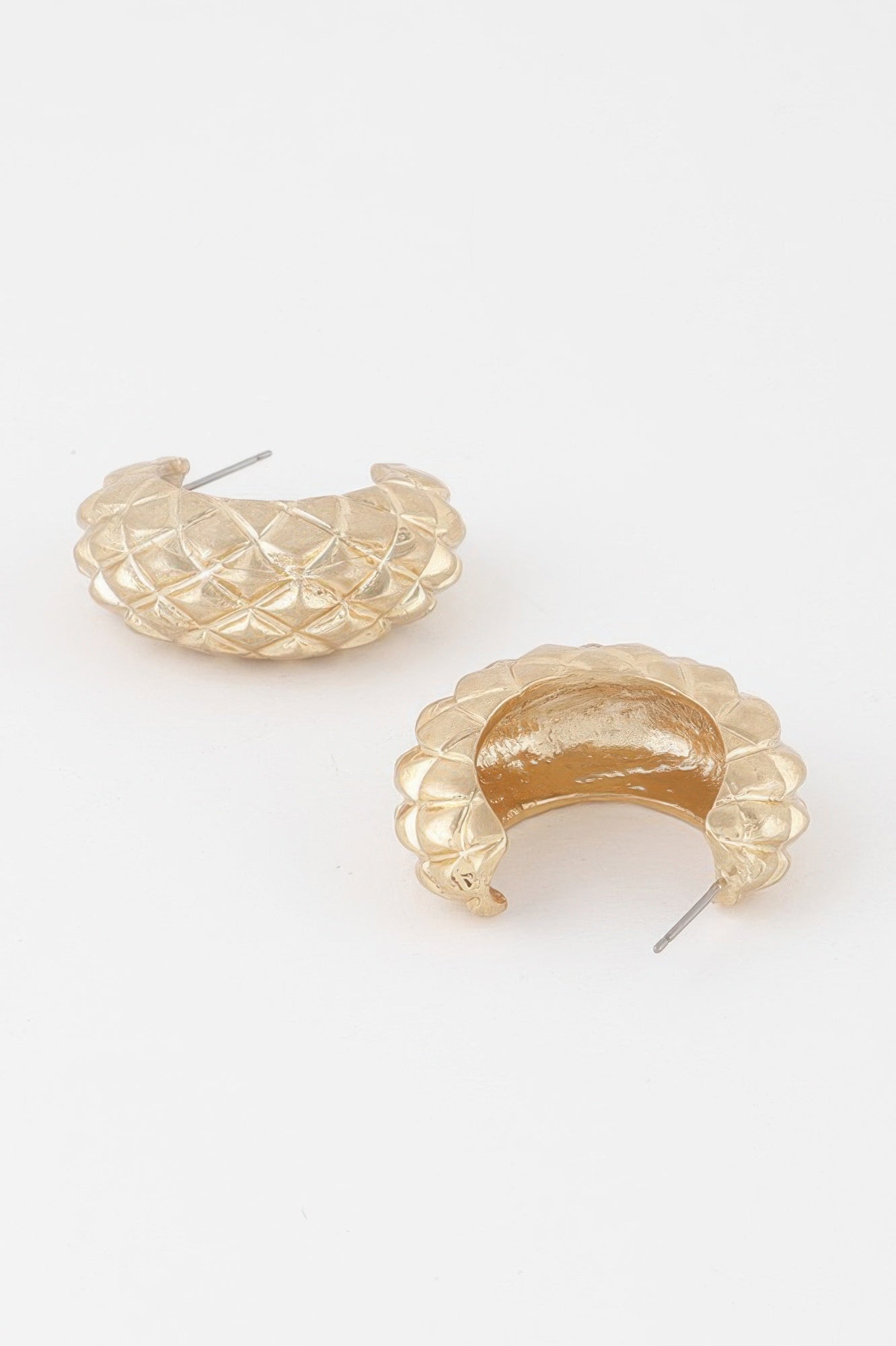 Quilted Hoop Earrings Secondary image