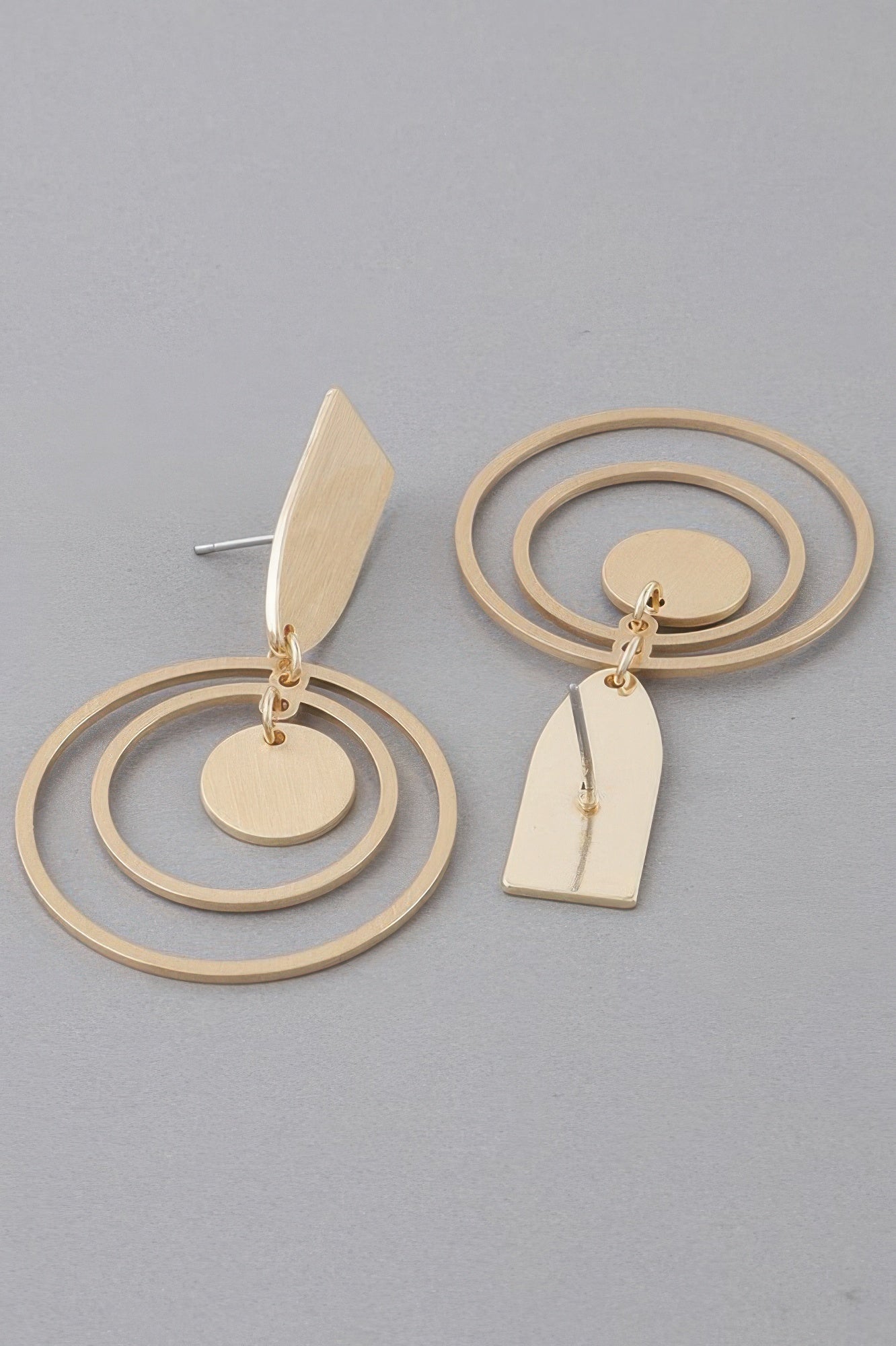 Triple Round Drop Earrings Secondary image